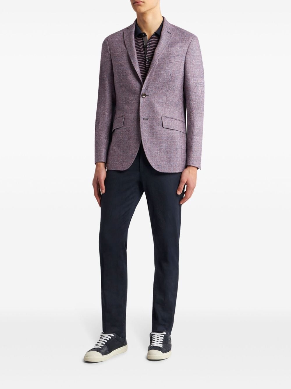 mid-rise slim-cut trousers - 2