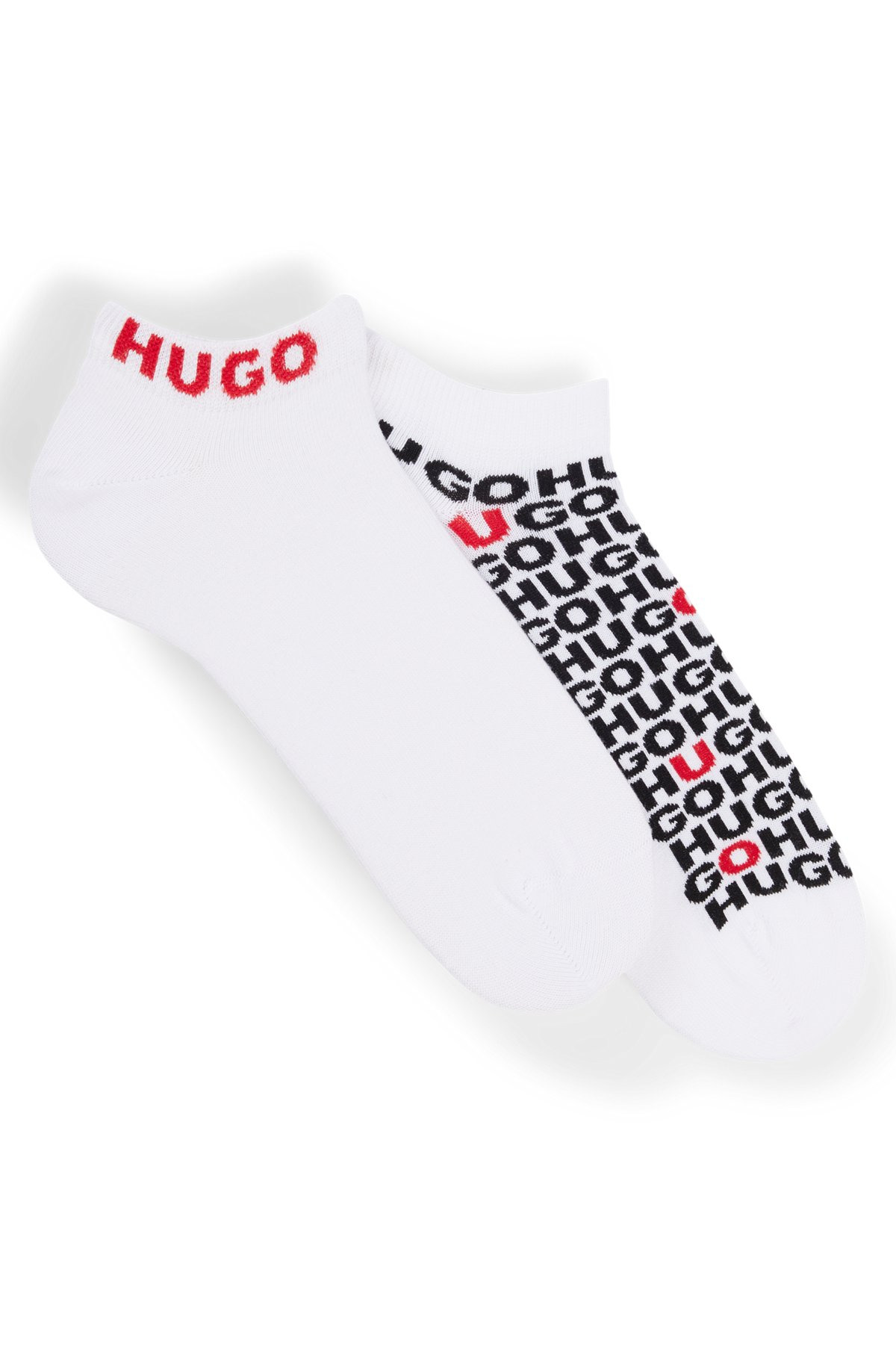 TWO-PACK OF ANKLE SOCKS WITH LOGOS - 1