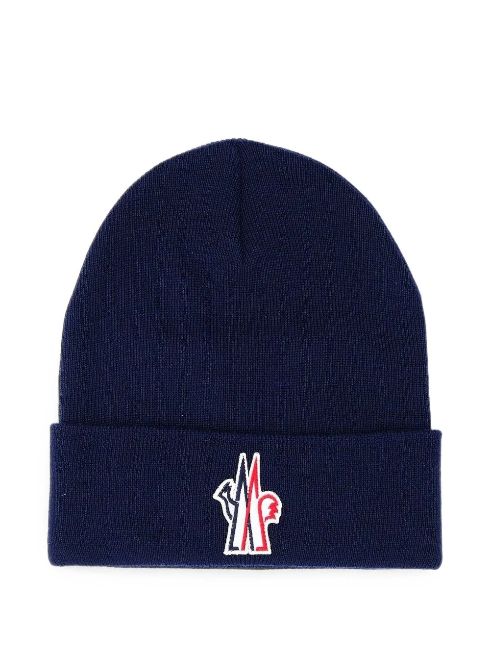 logo-embroidered beanie hat - 1