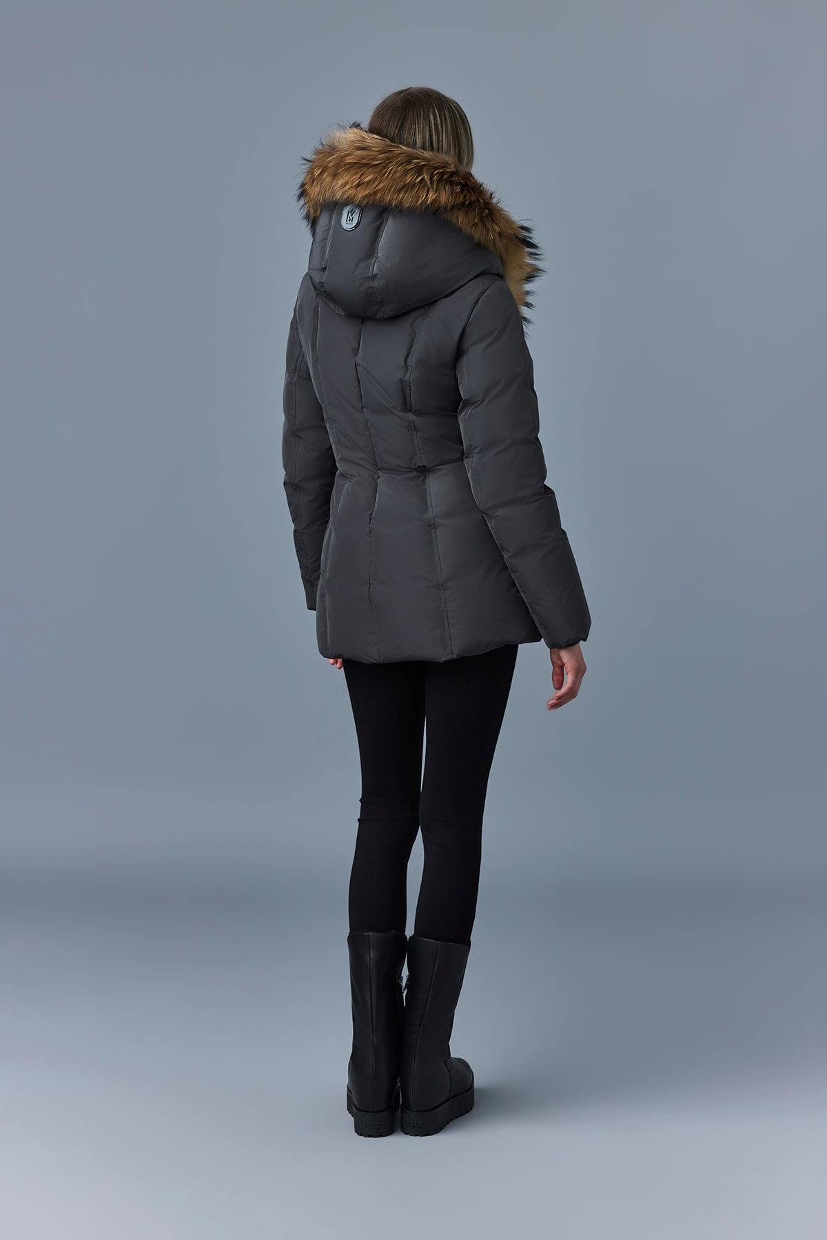 ADALI down coat with natural fur Signature Mackage Collar - 4