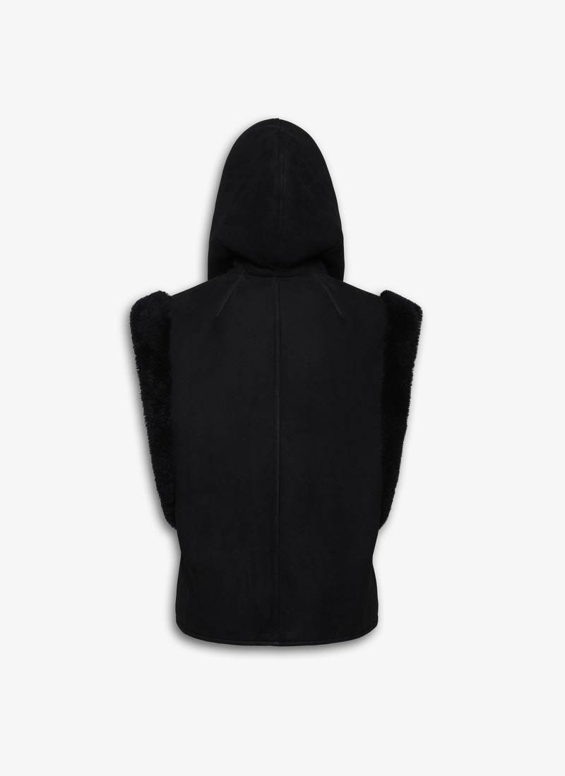SHEARLING HOODED VEST 4