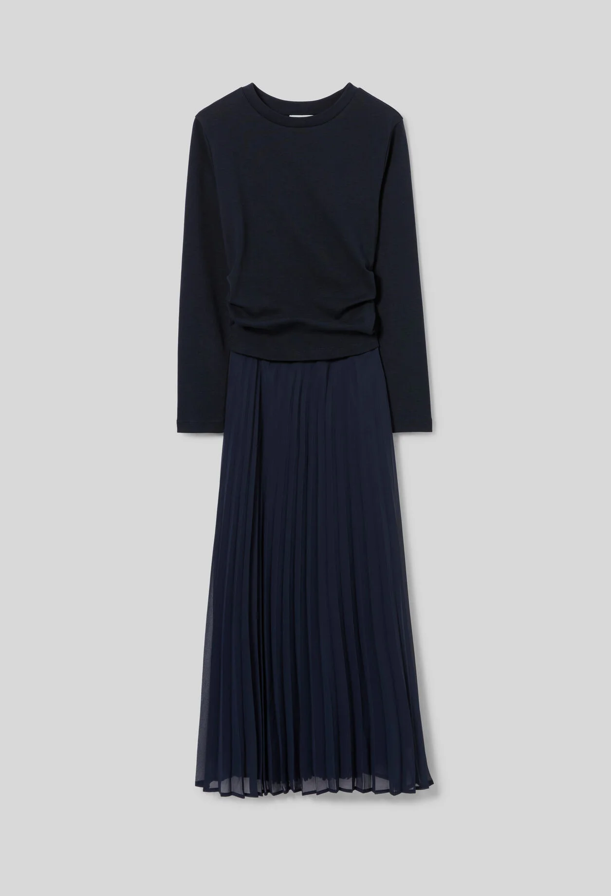BI-MATERIAL T-SHIRT DRESS - 1