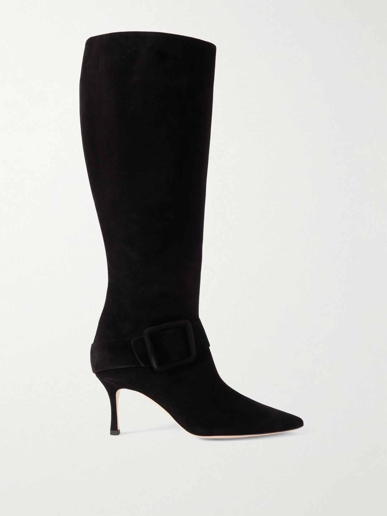 Bayhi 70 Buckle-embellished Suede Knee Boots - 1