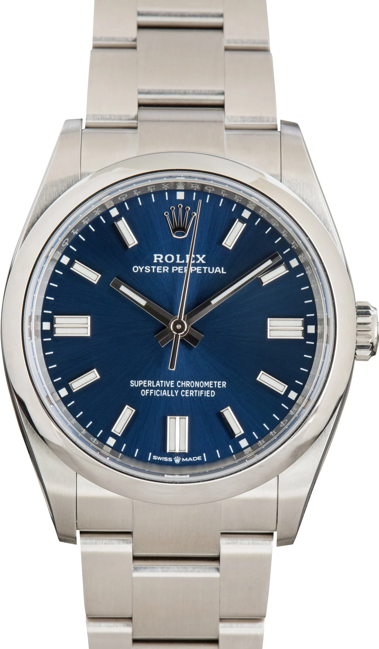 Pre-Owned Rolex Oyster Perpetual 36 Blue Index Dial Ref 126000 - 1