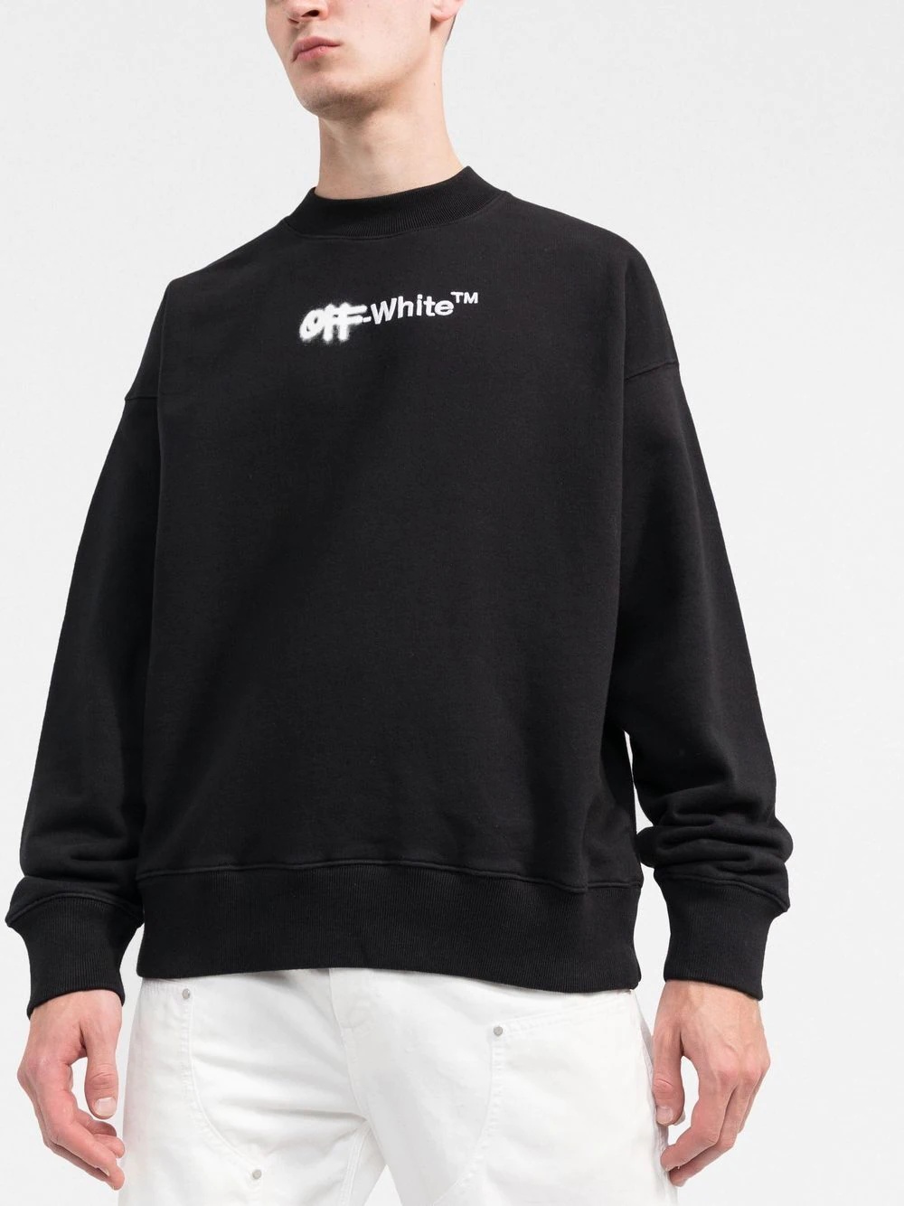 embroidered logo crew-neck sweatshirt - 3