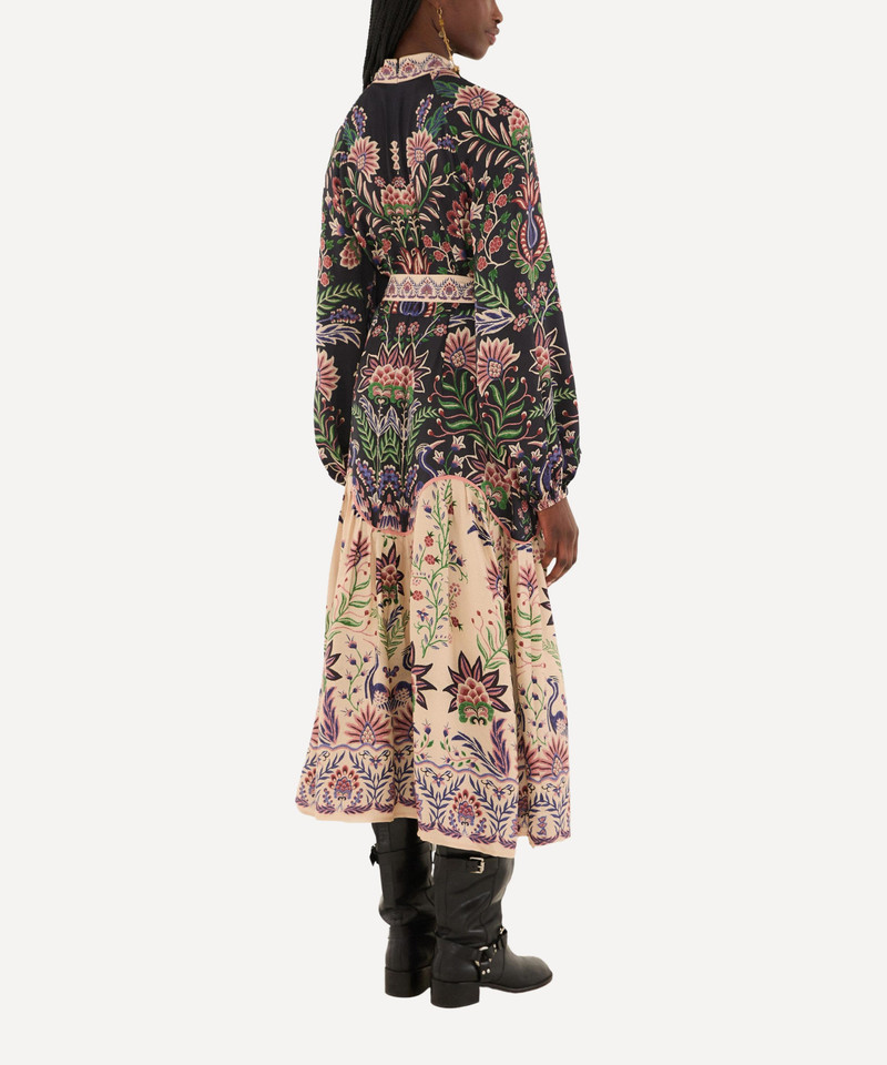 FARM RIO Black Marvelous Garden Midi Dress outlook