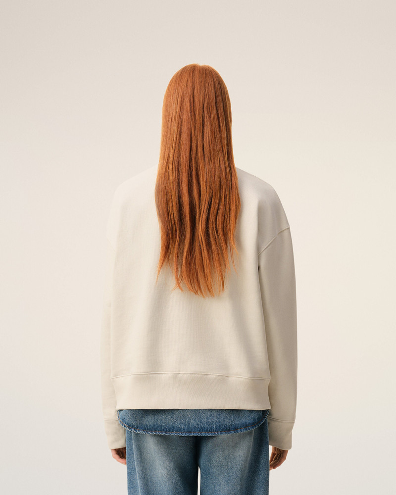 WHITE COTTON AMI DE COEUR SWEATSHIRT 5