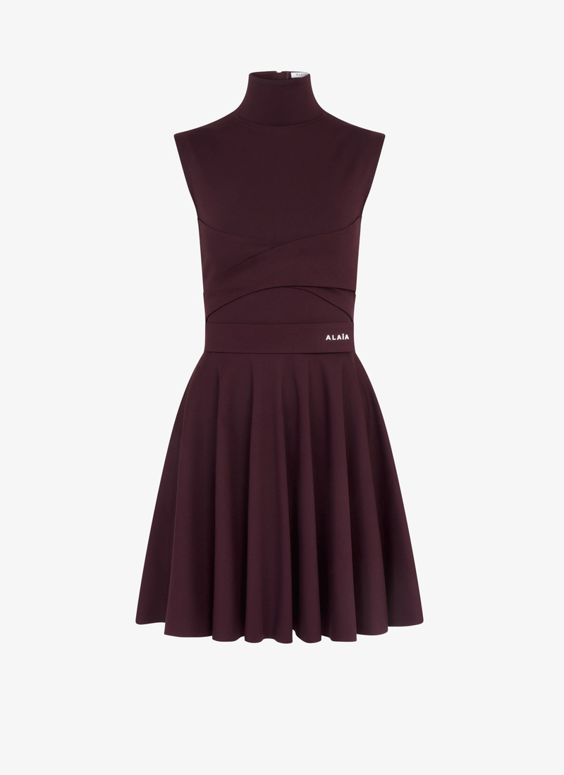 SCULPTING JERSEY SKATER DRESS - 1