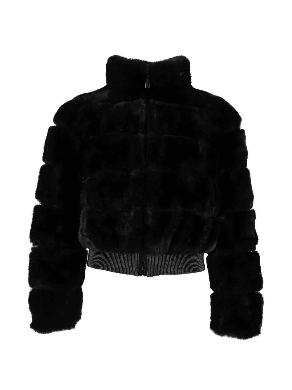 faux-fur bomber jacket - 1