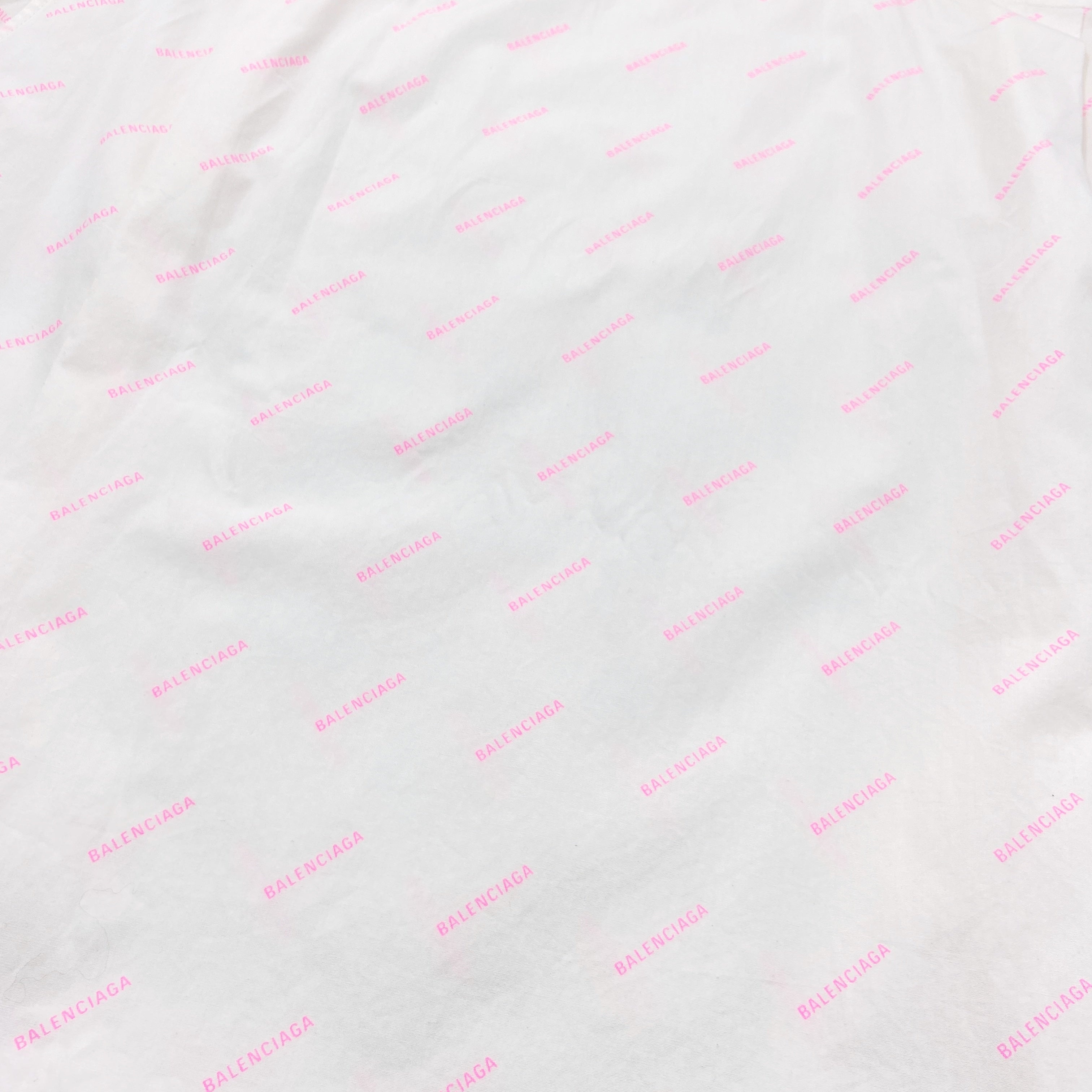 Balenciaga 2020 Demna Logo All-over Oversized Double-Back Shirt - 7