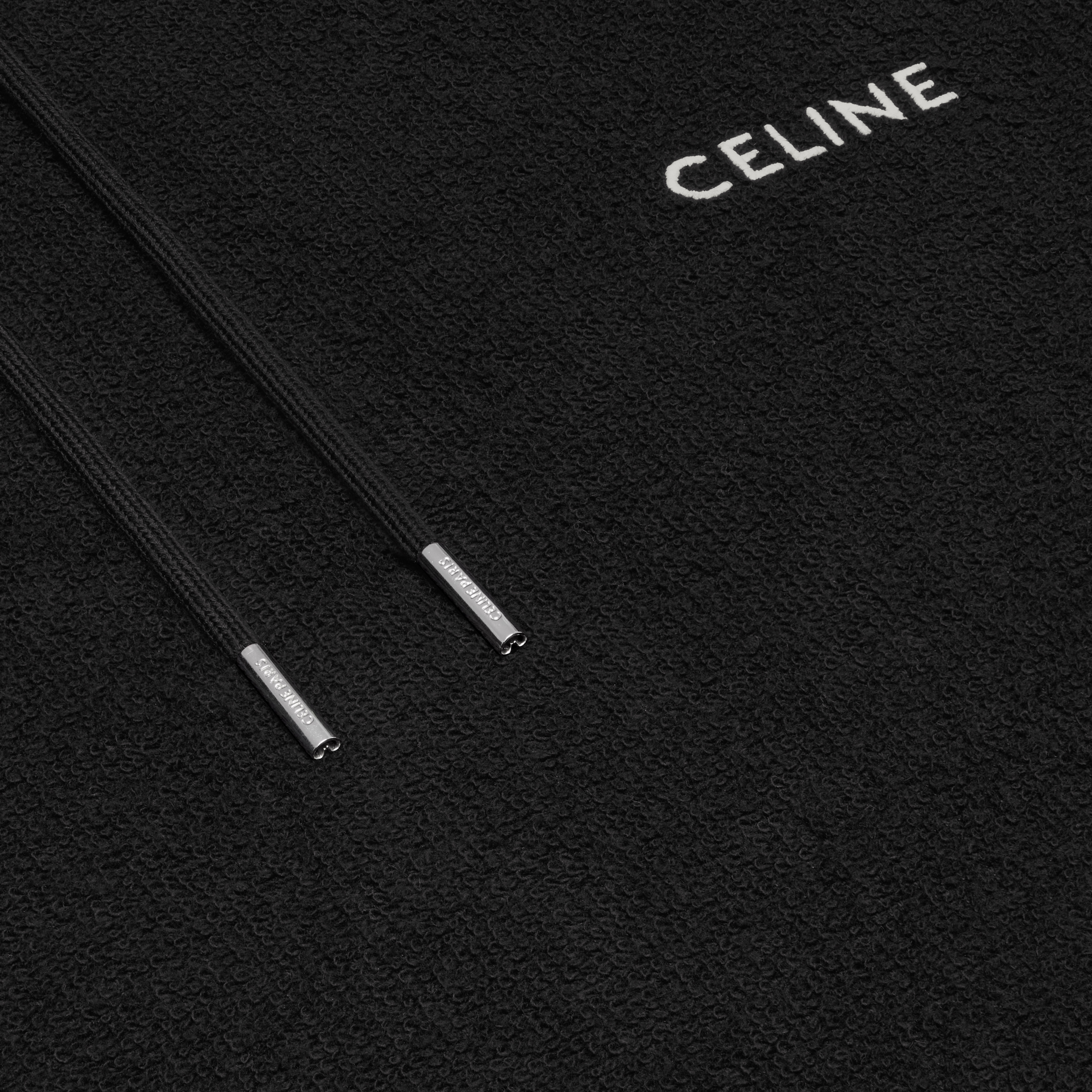 celine loose hoodie in cotton terry - 4