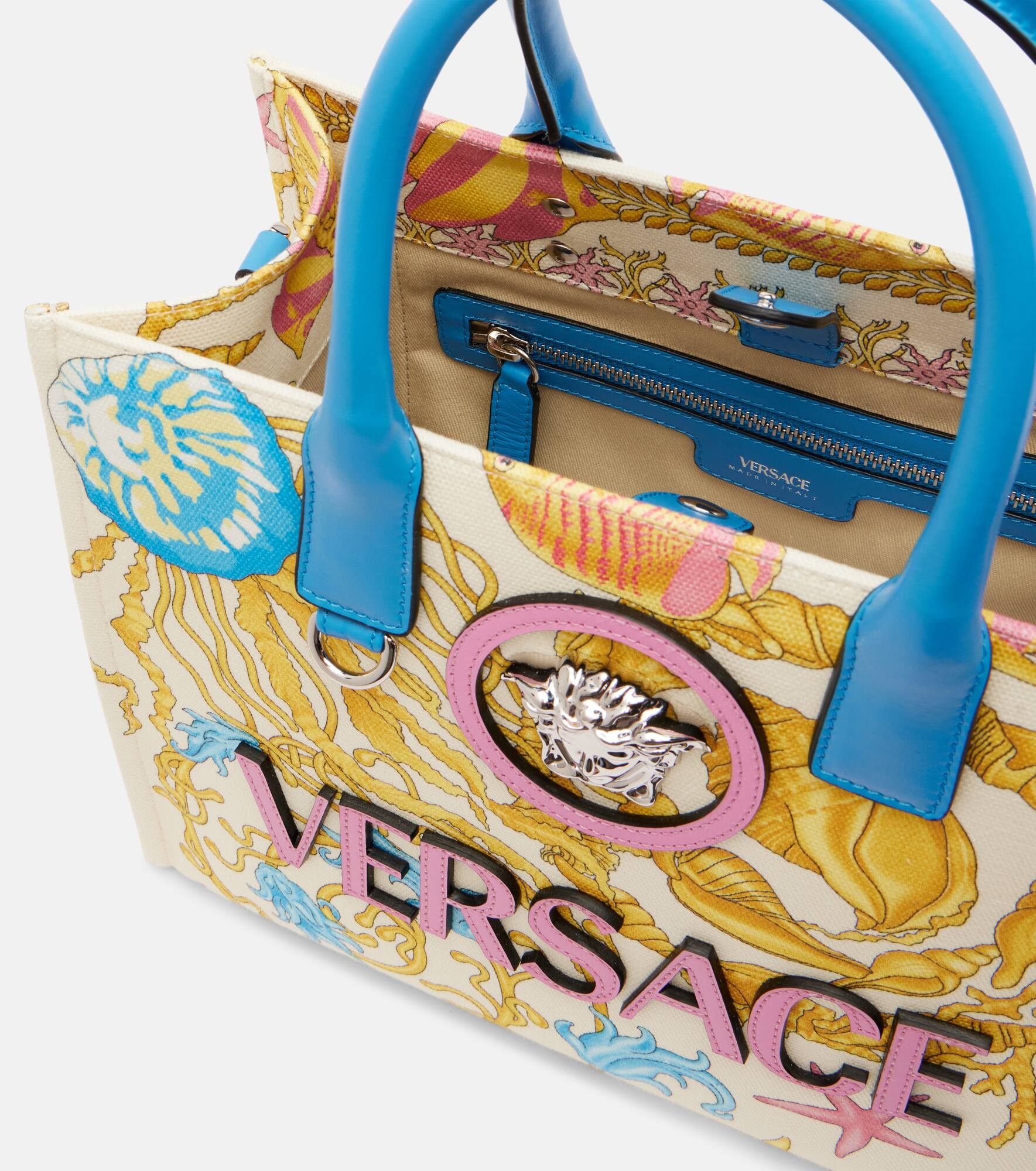 La Medusa Small printed canvas tote bag - 3