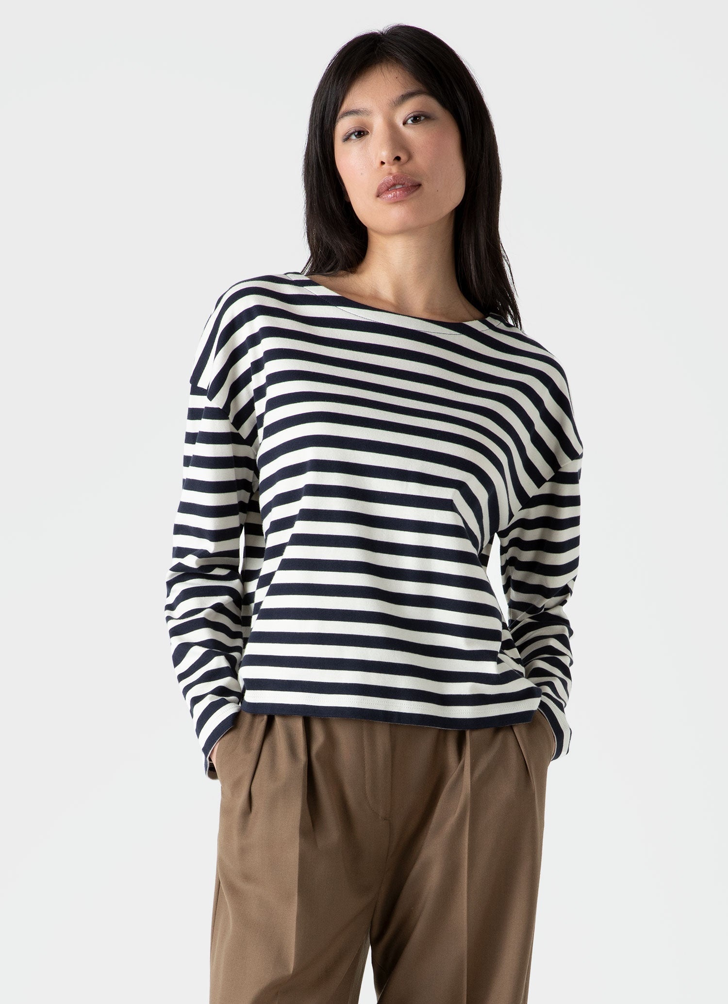 Long Sleeve Boatneck T‑shirt - 3