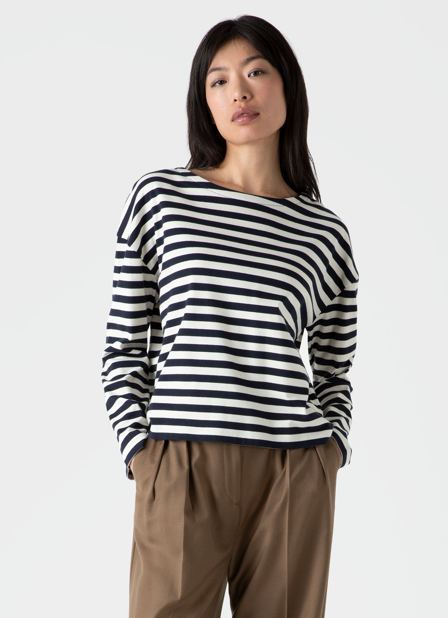 Long Sleeve Boatneck T‑shirt - 3