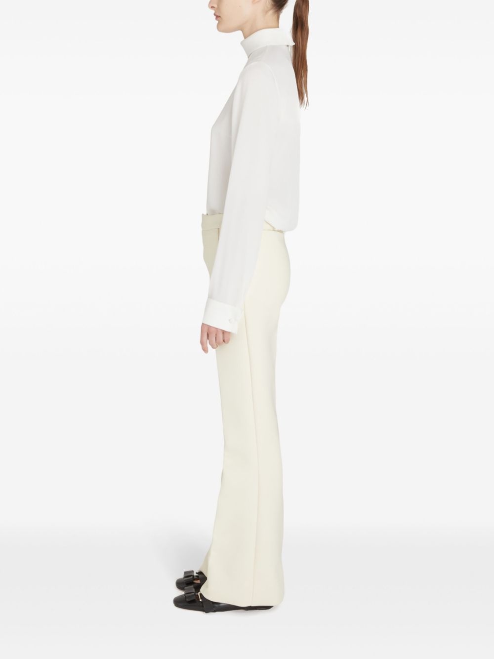 gabardine flared trousers - 3
