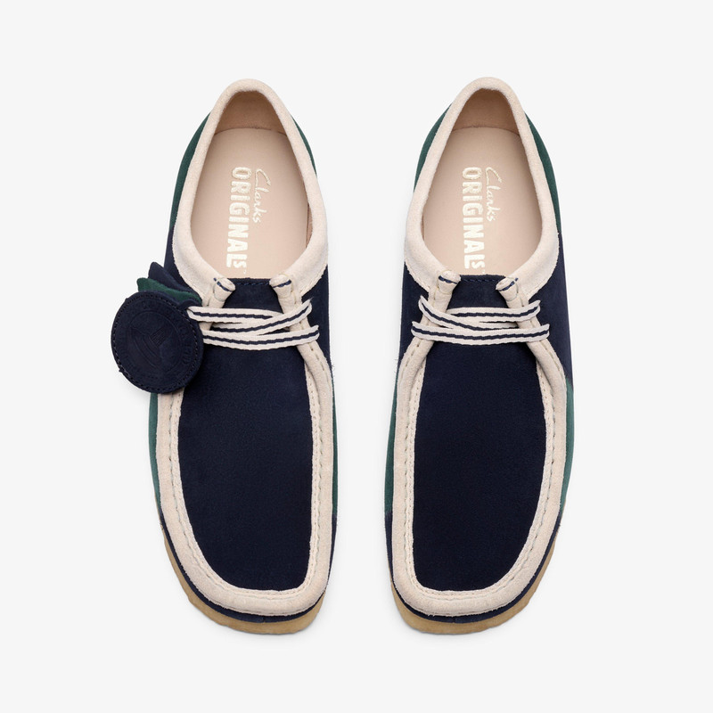Wallabee Blue/Green Stripe 6