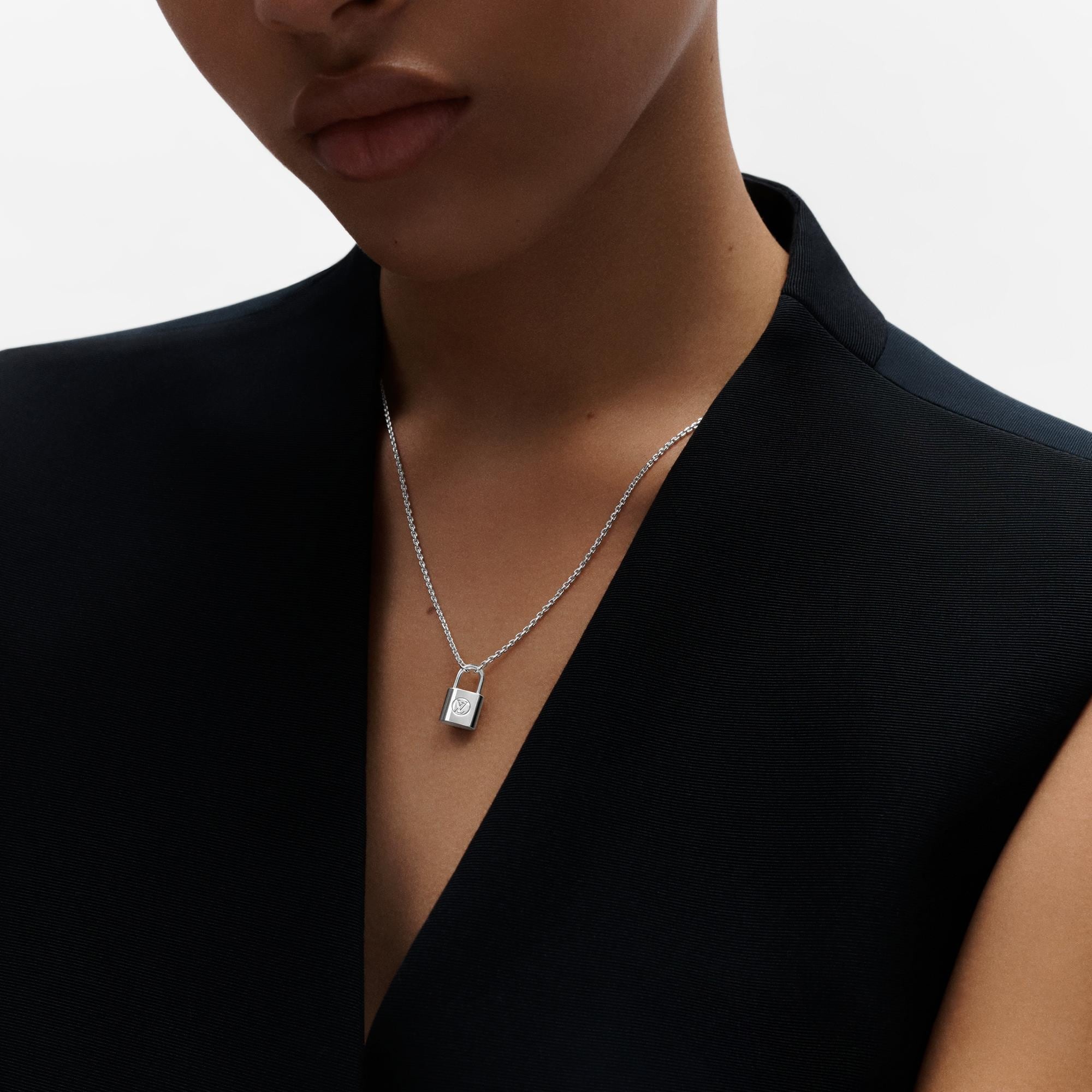 Louis Vuitton Silver Lockit pendant sterling silver REVERSIBLE