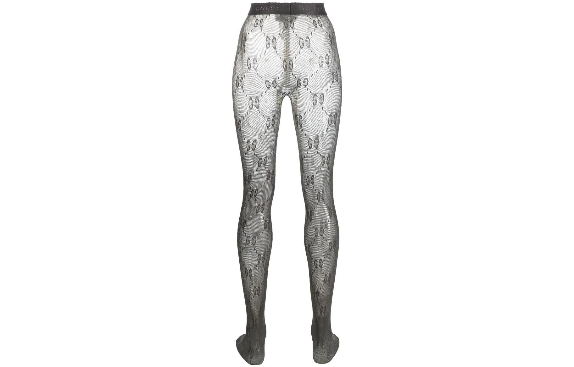 (WMNS) Gucci Monogram Tights 'Grey' 691619-3GAHR-1281 - 2