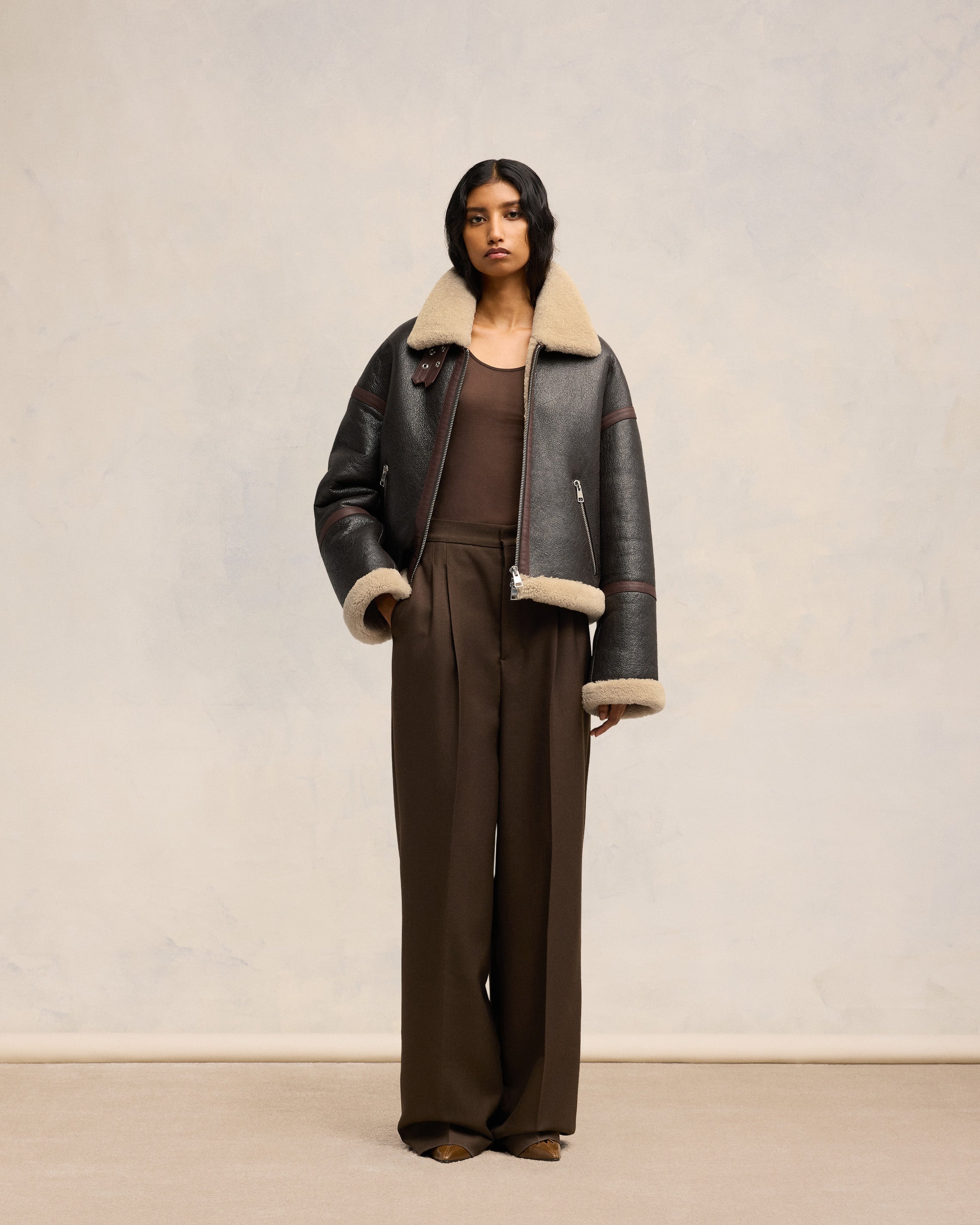 SHEARLING ZIPPED JACKET - 2