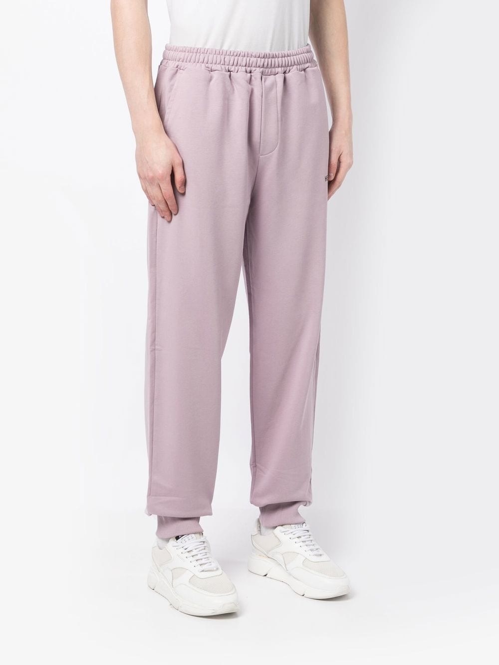 logo-print tapered track pants - 3