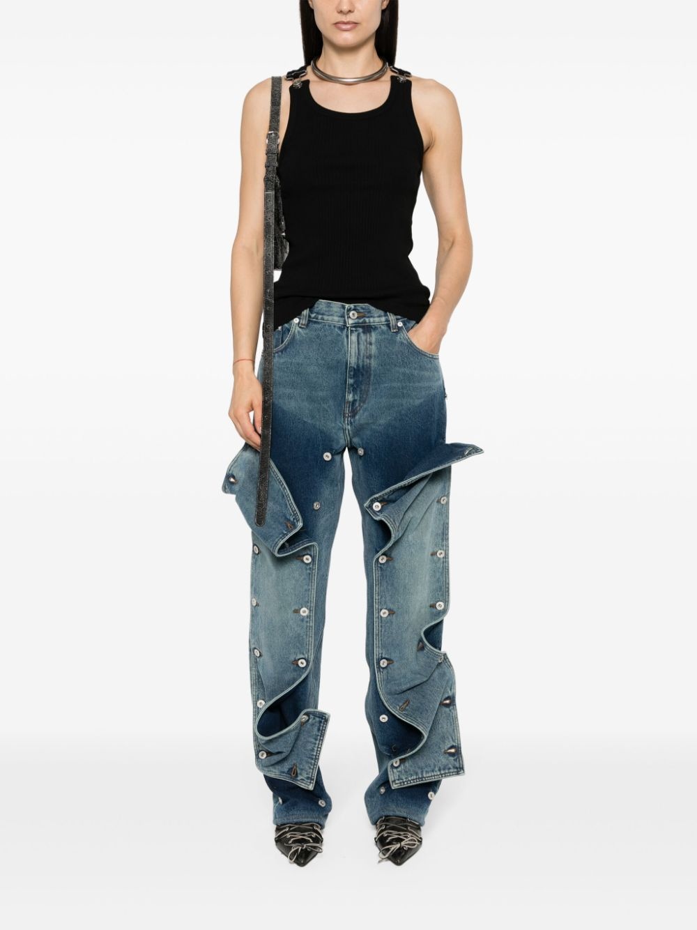 Evergreen Snap Off straight-leg jeans - 2
