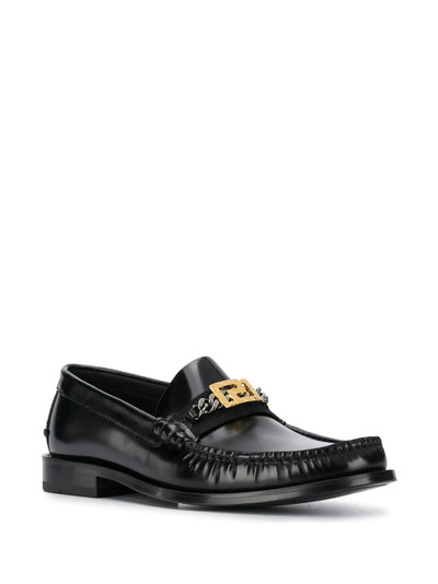 VERSACE Meander penny-slot loafers outlook