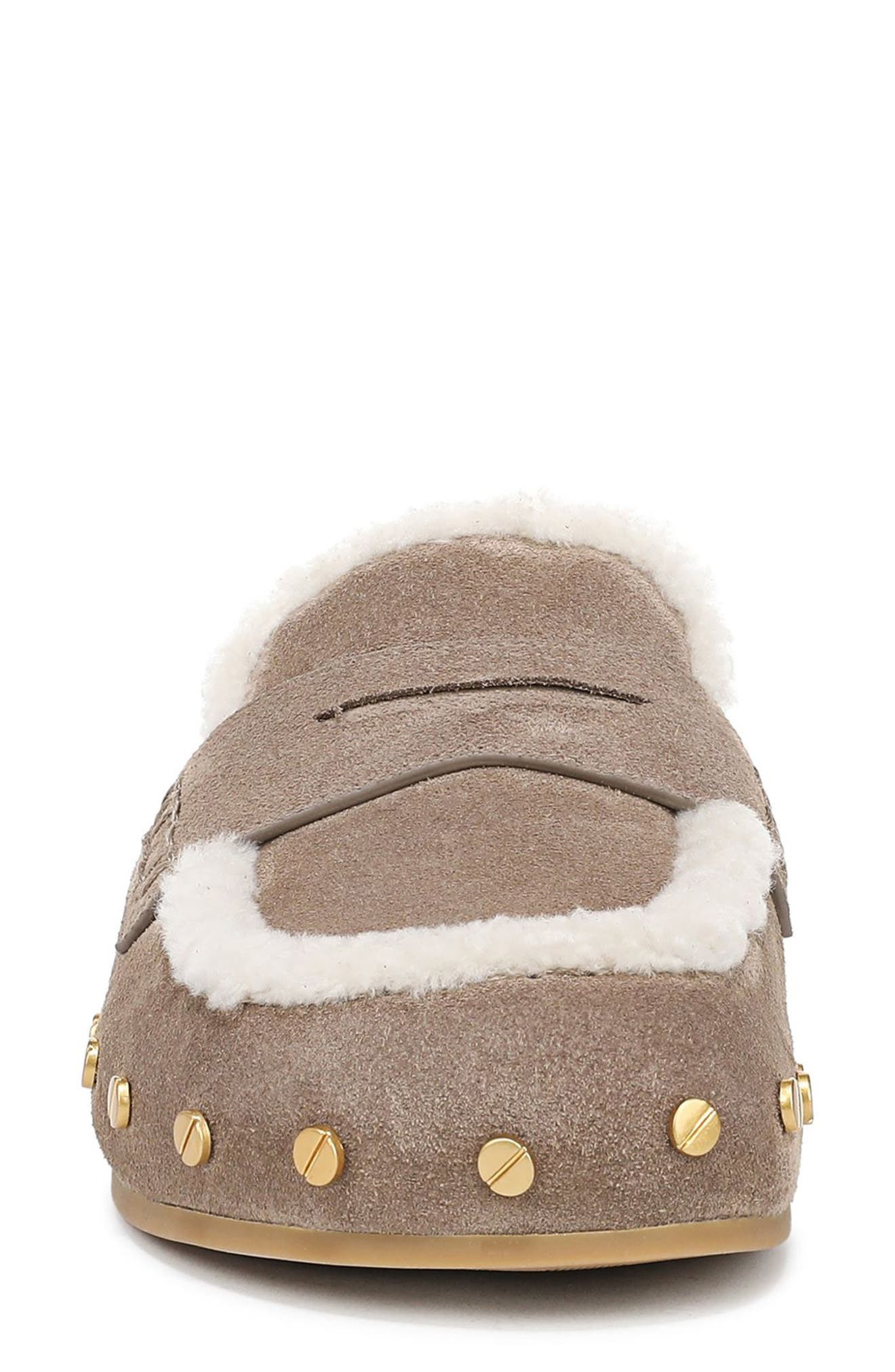 Veronica Beard Fenix Genuine Shearling Mule in Bark Ecru at Nordstrom - 4