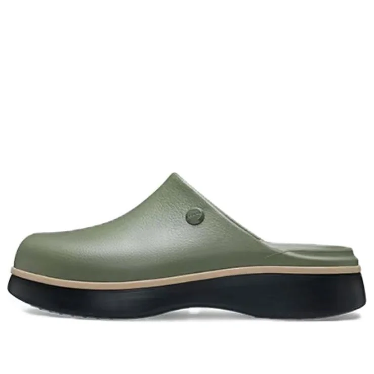(WMNS) Crocs Dylan Notched Chestnut Platform 'Cargo Hold Green' 214273-3DE - 1