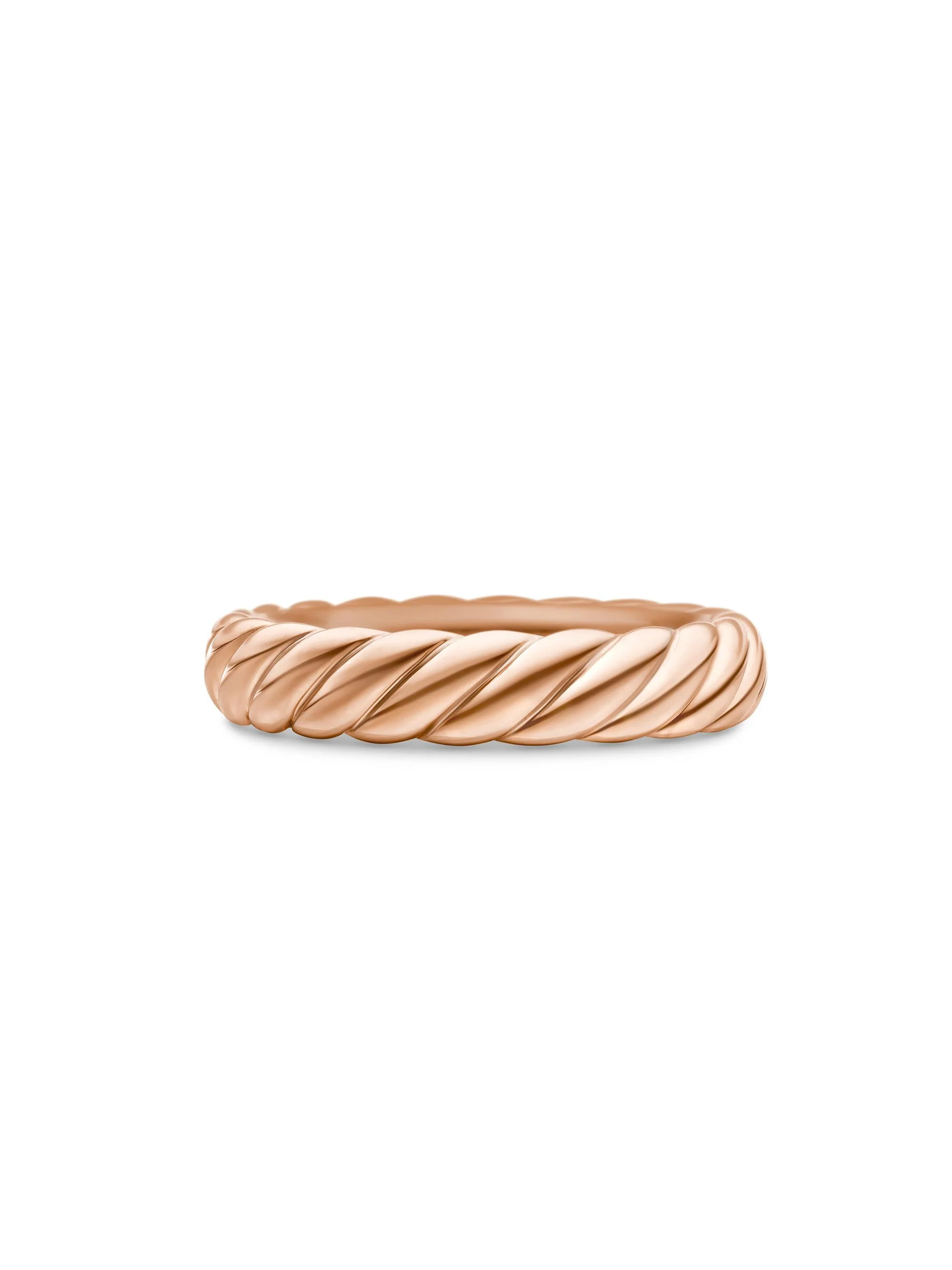 Women's Sculpted Cable Band Ring In 18K Rose Gold - Rose Gold - 1