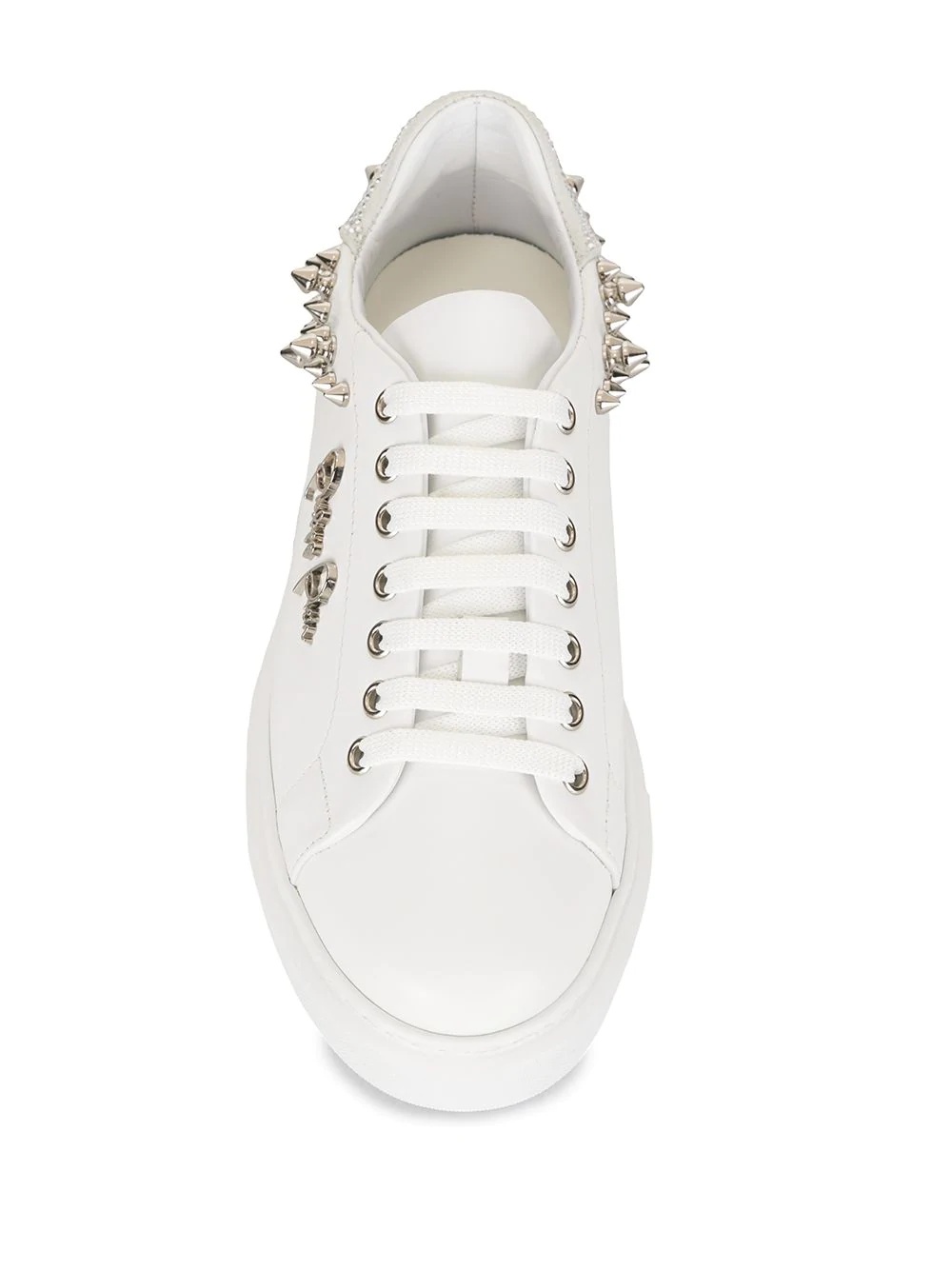 stud embellished platform sole sneakers - 4