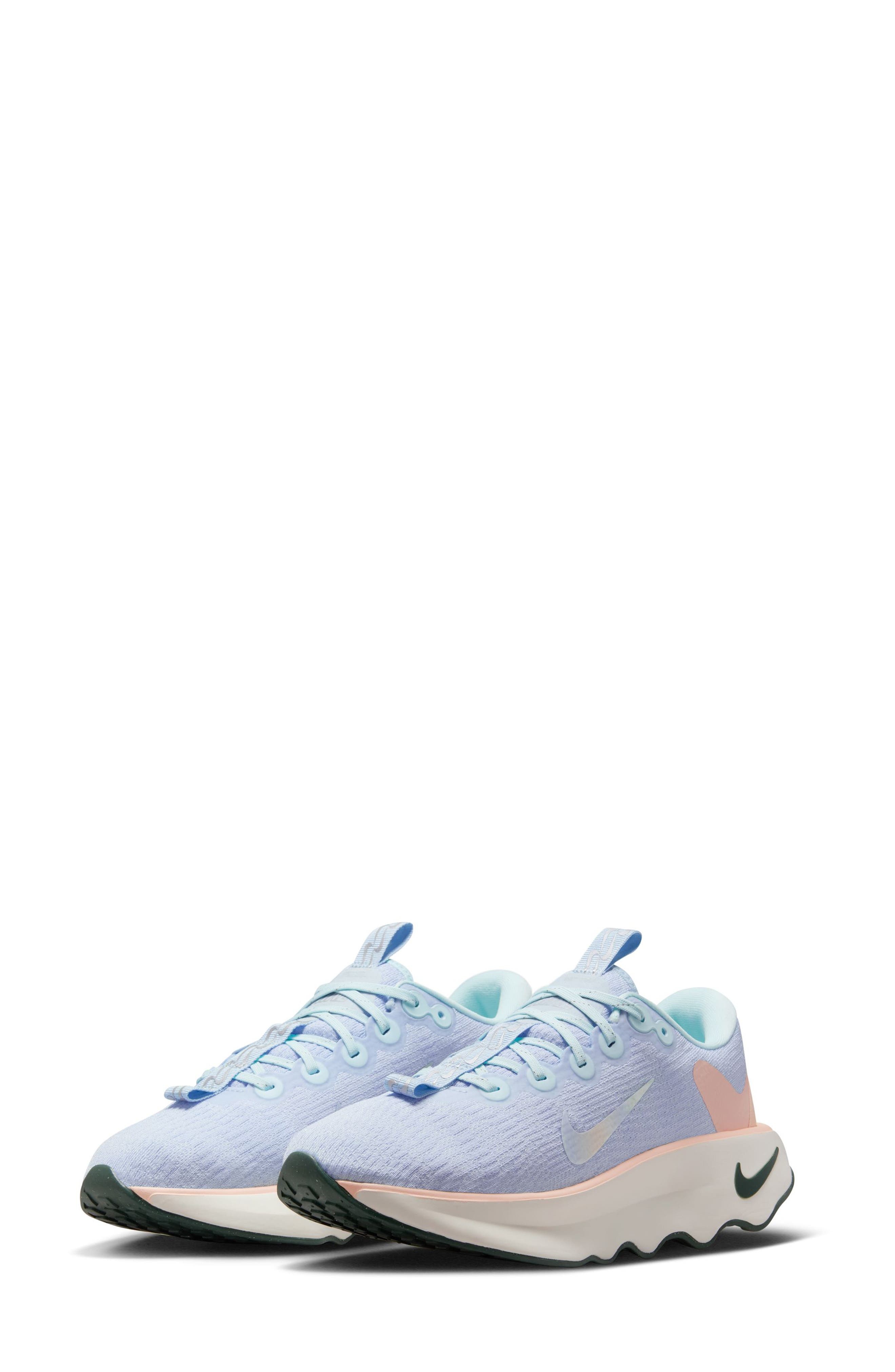 Nike Motiva Road Runner Walking Shoe in Glacier Blue/Coral at Nordstrom - 1