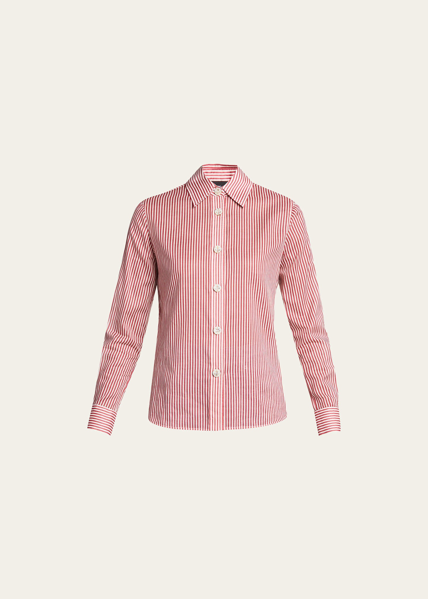 Striped Cotton Blouse - 5