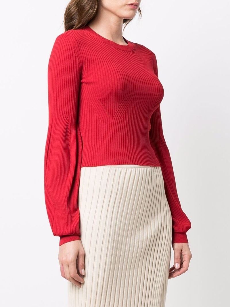 Juliet sleeves crew neck jumper - 4