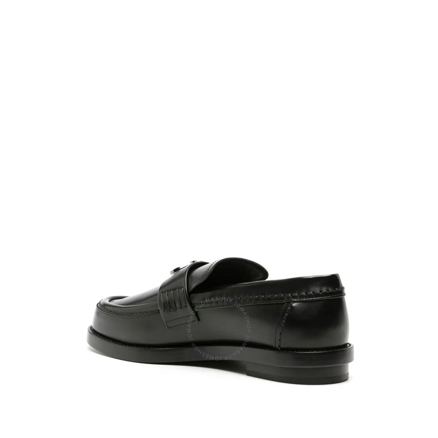 Alexander Mcqueen Seal-Plaque Leather Loafers - 3