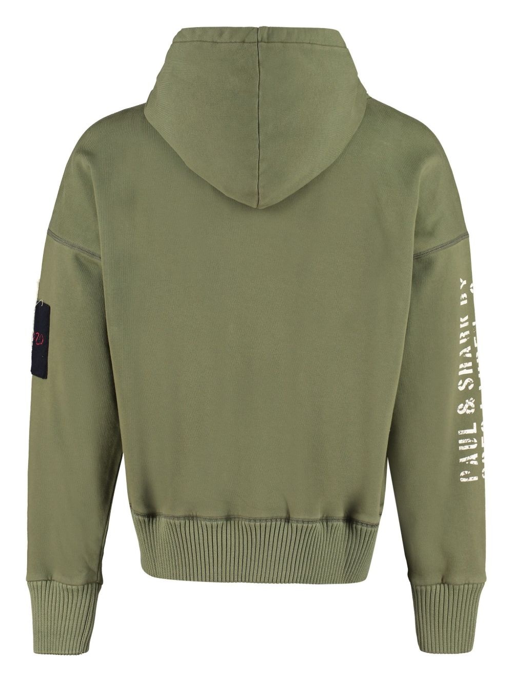 patch-at-sleeve hoodie - 2