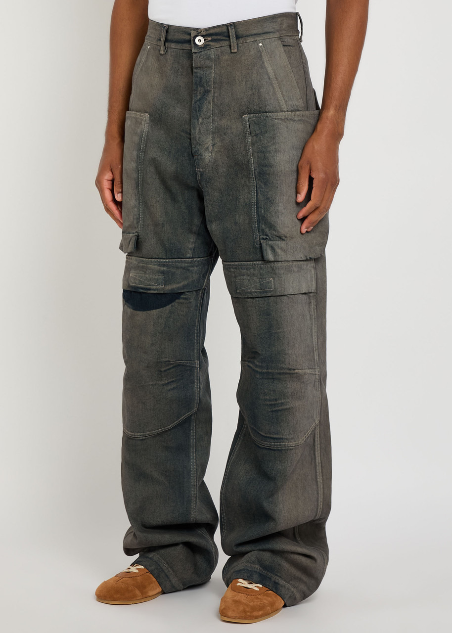 Rick Owens Stefan Panelled Denim Cargo Trousers - 2