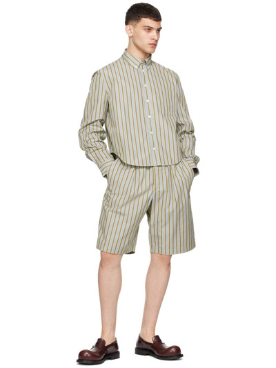 Marni Brown & Gray Striped Shirt outlook