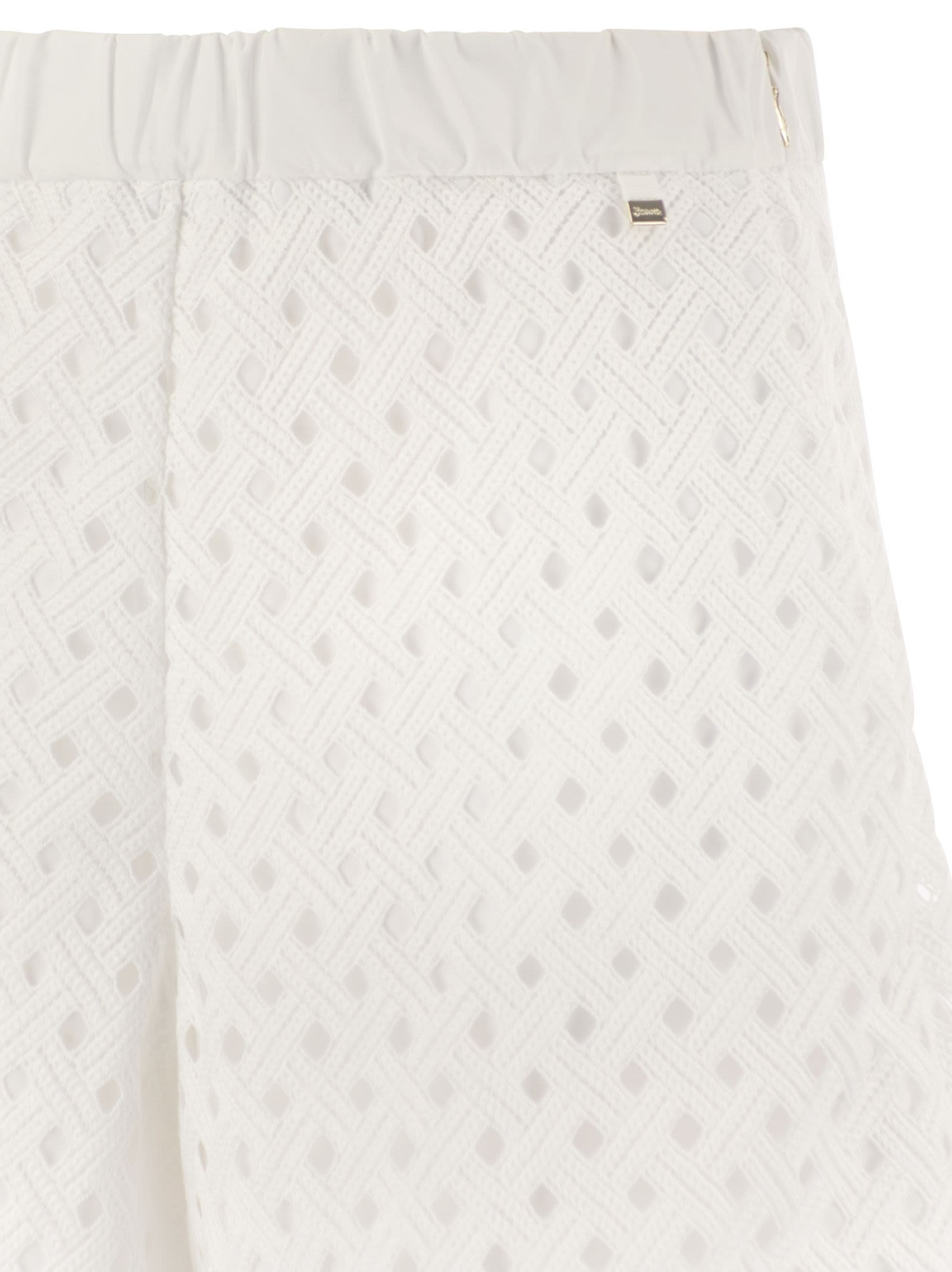Herno Women Perforated Shorts With Geometric Shapes - 4