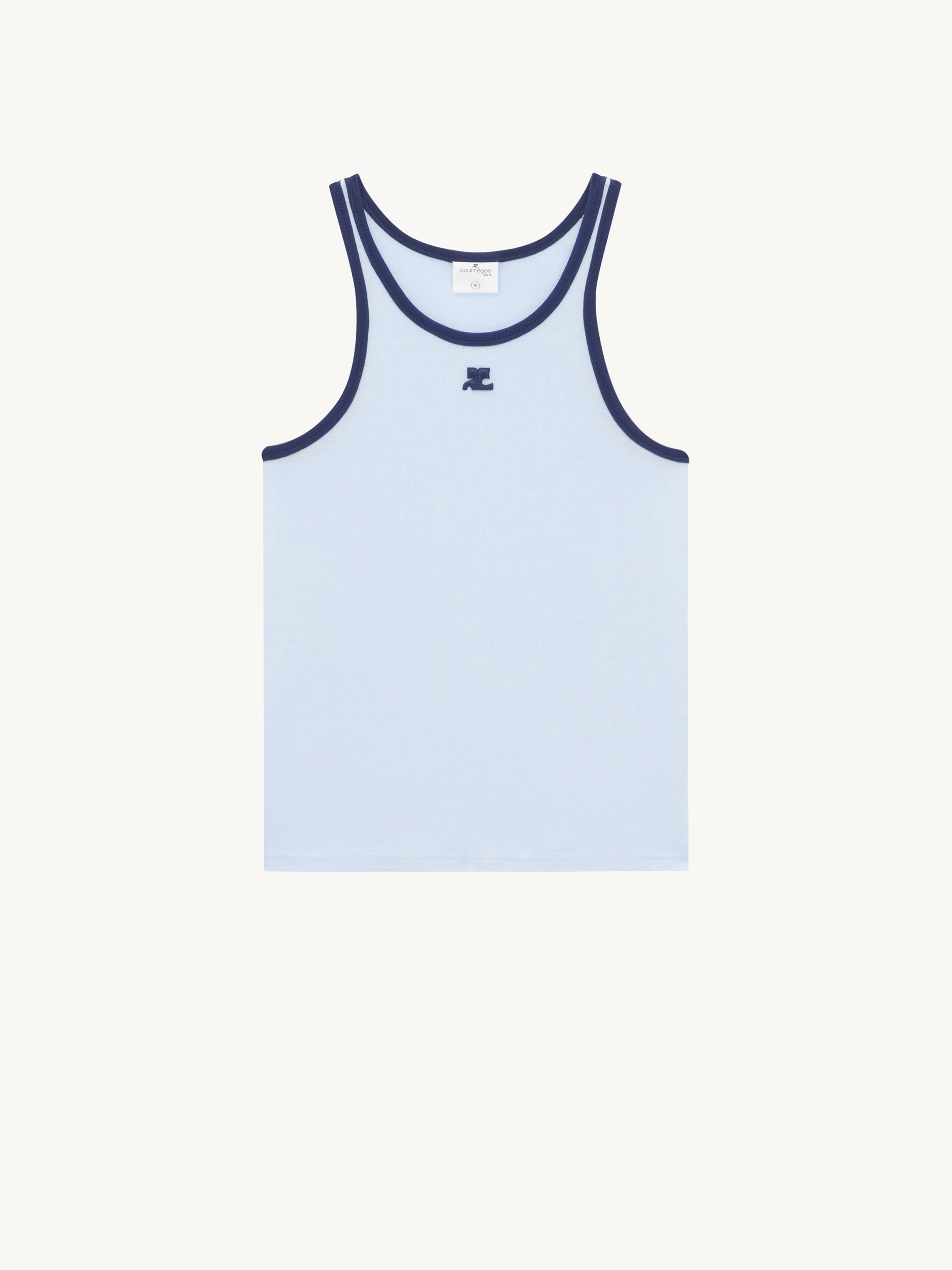 CONTRAST BUMPY TANK TOP - 1