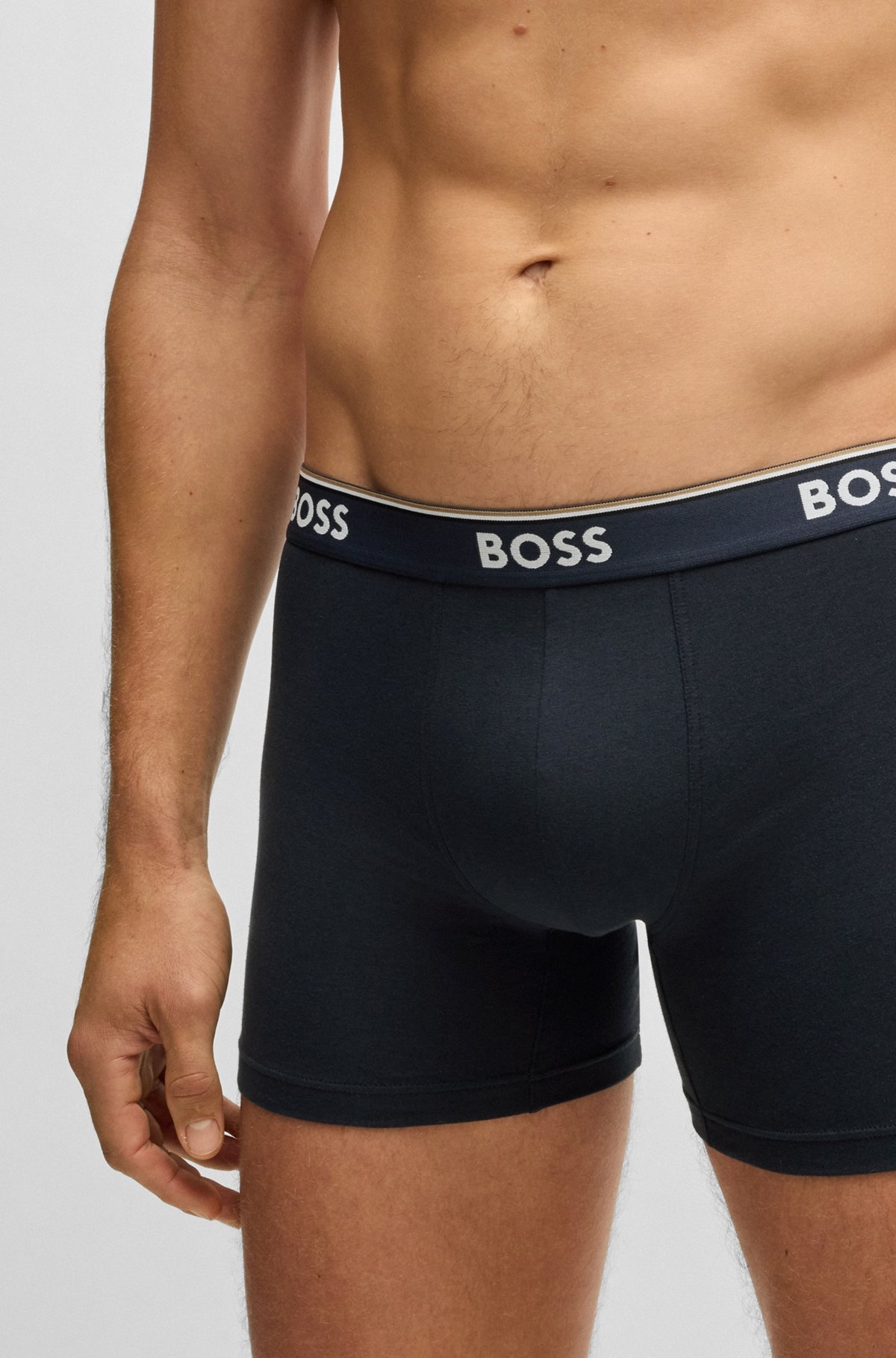 THREE-PACK OF STRETCH COTTON BOXER BRIEFS - 4
