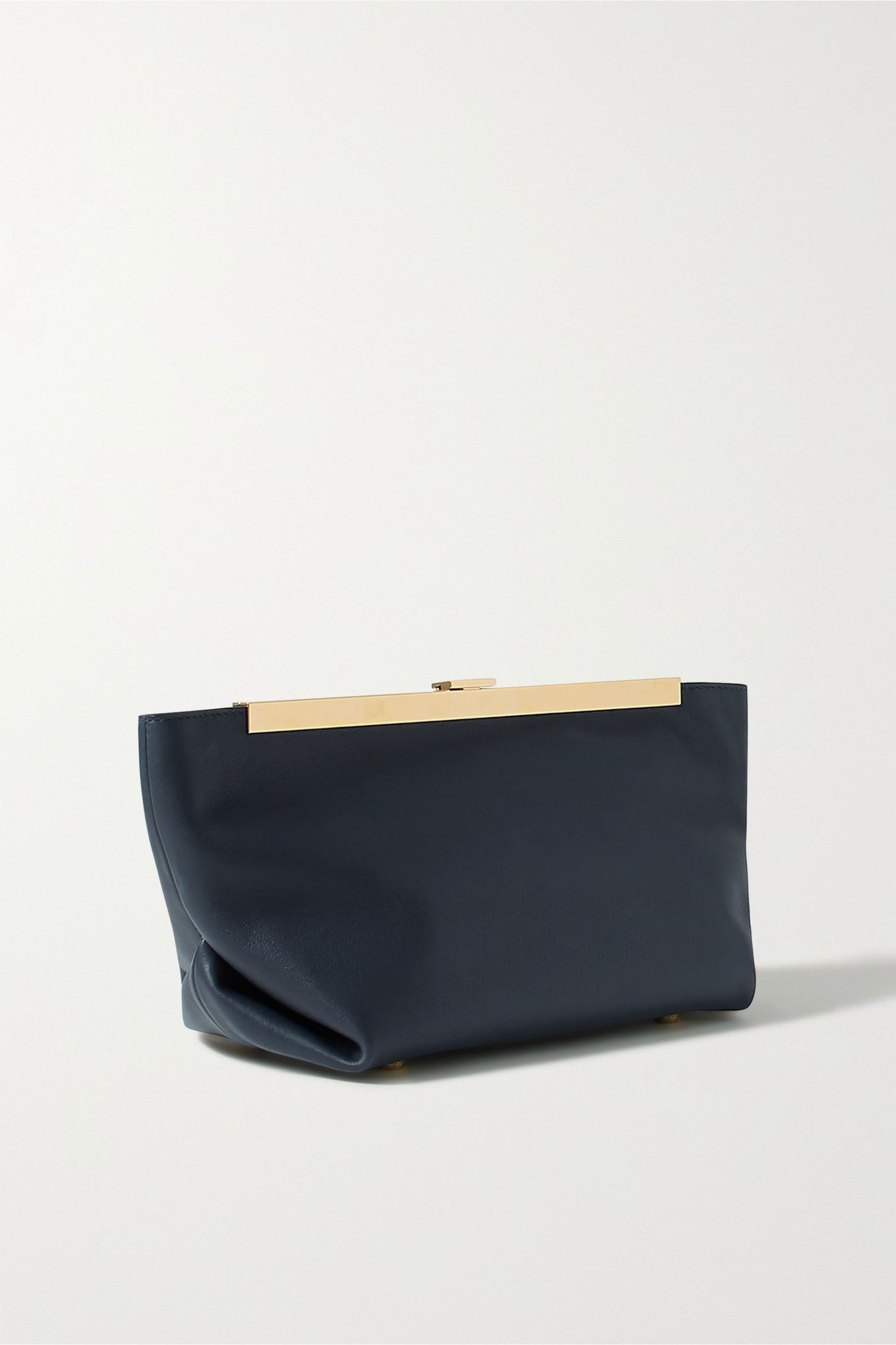 Envelope Pleat leather clutch - 3