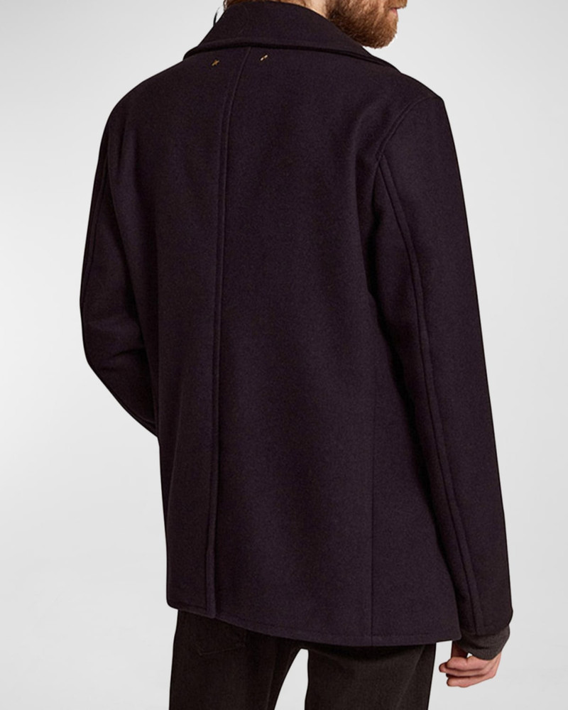 Men's Double-Breasted Compact Peacoat 4