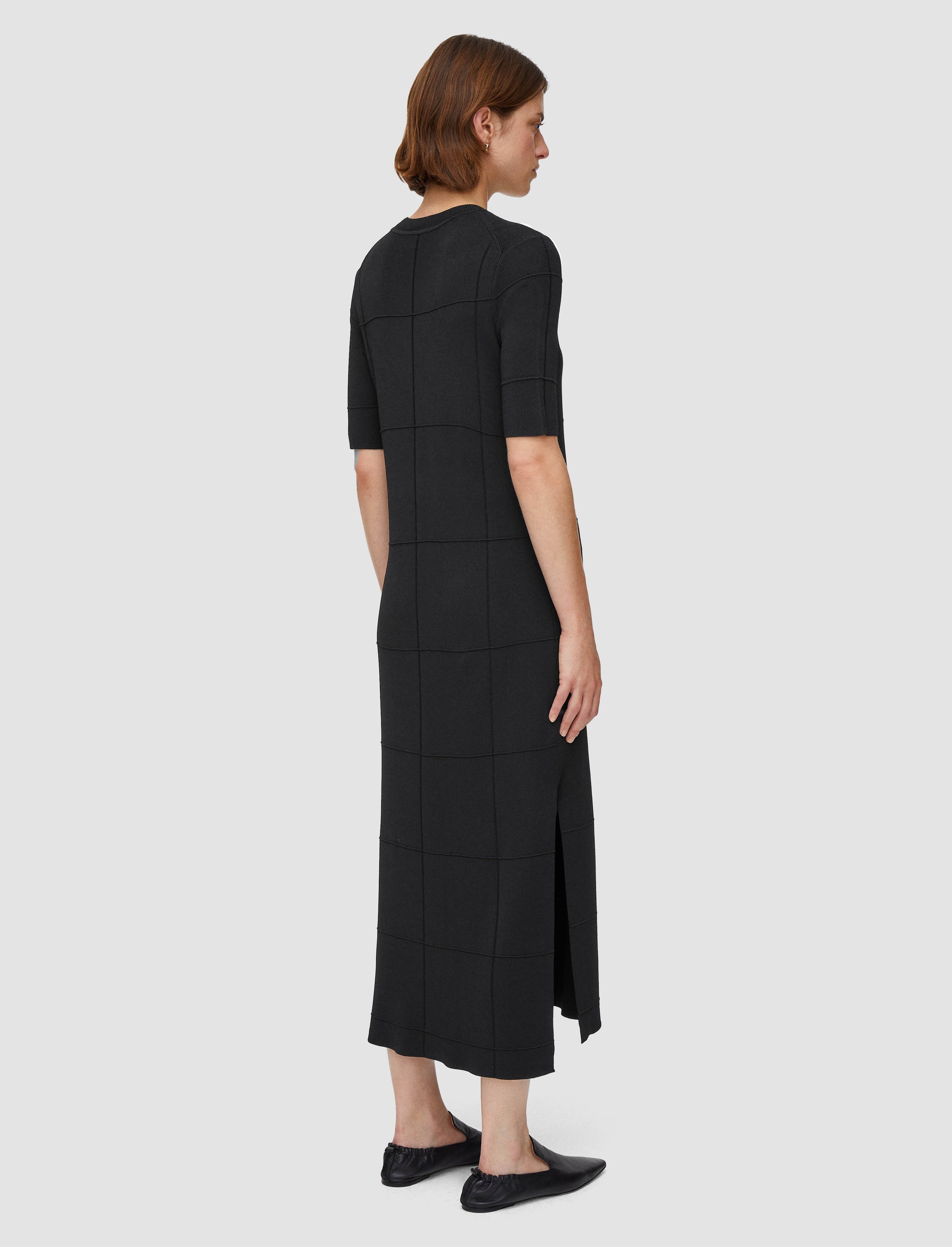 Grid Viscose Knitted Dress - 3