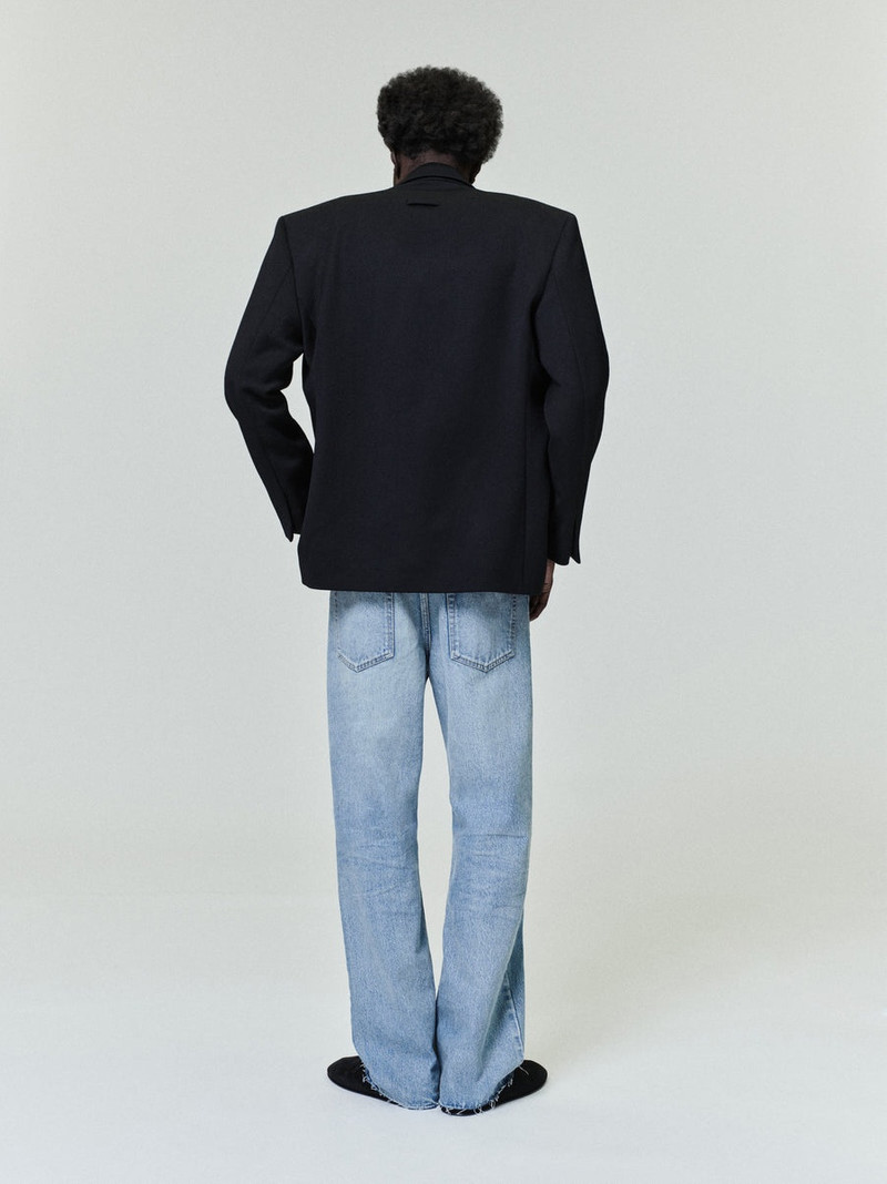 Satin Wool Double Breasted Blazer 2