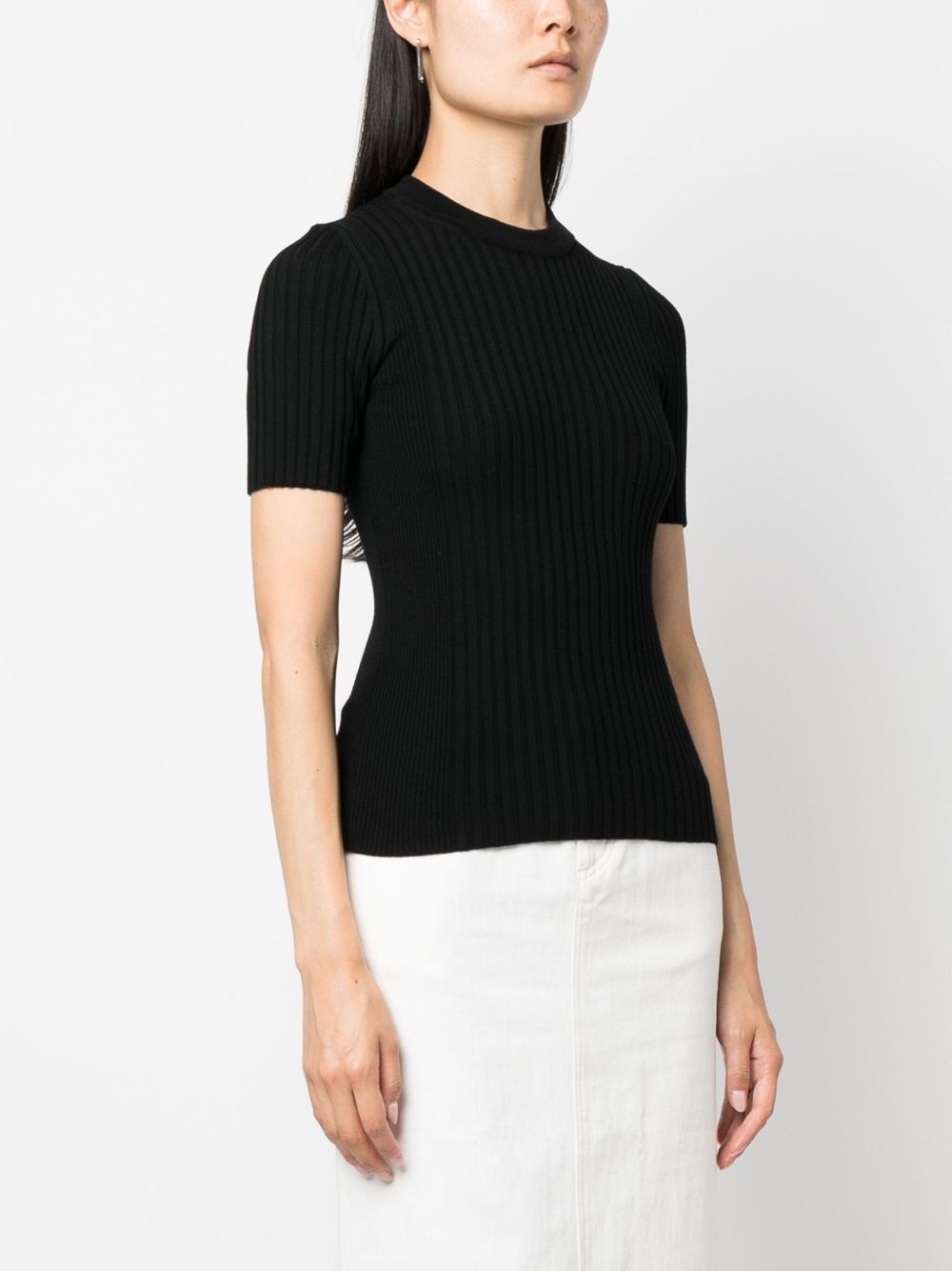 ribbed-knit wool-blend top - 4