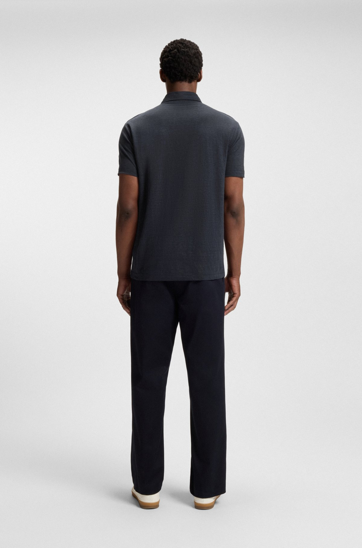 BECKHAM X BOSS POLO SHIRT IN LINEN - 5