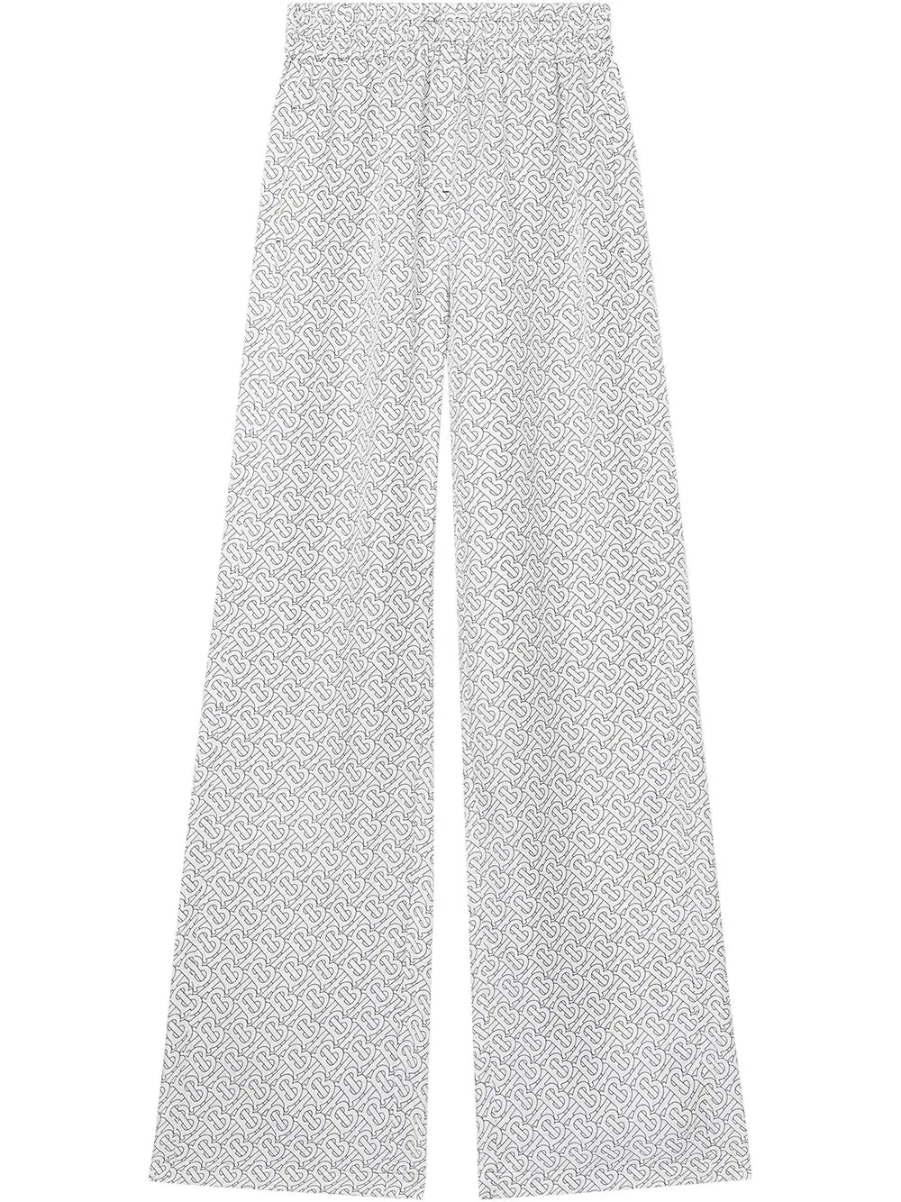 monogram print wide-leg trousers - 1