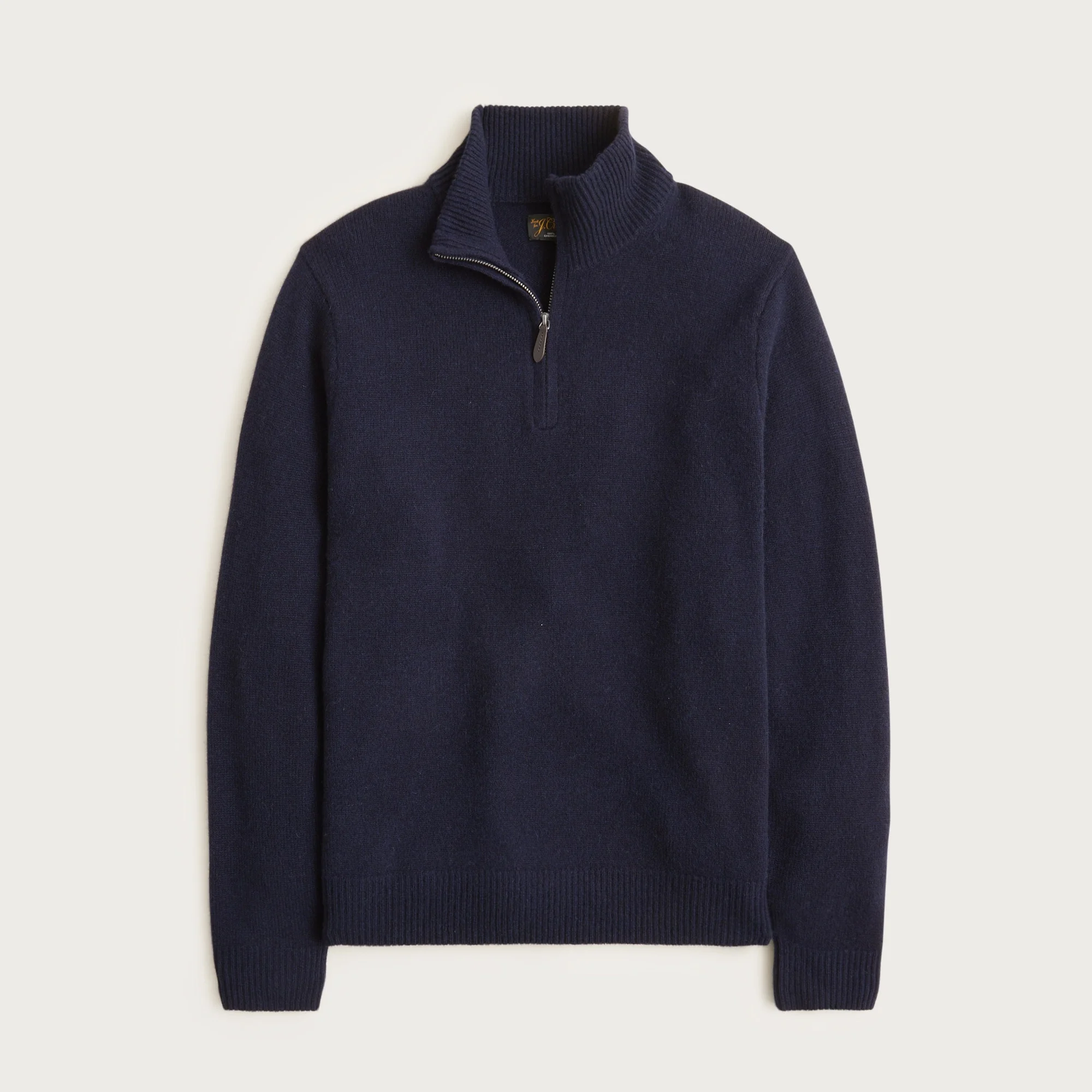 Midweight cashmere quarter-zip sweater - 1