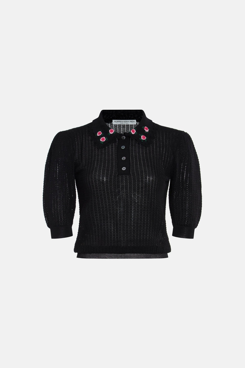 WOOL LACE KNIT JUMPER WITH EMBROIDERY 1