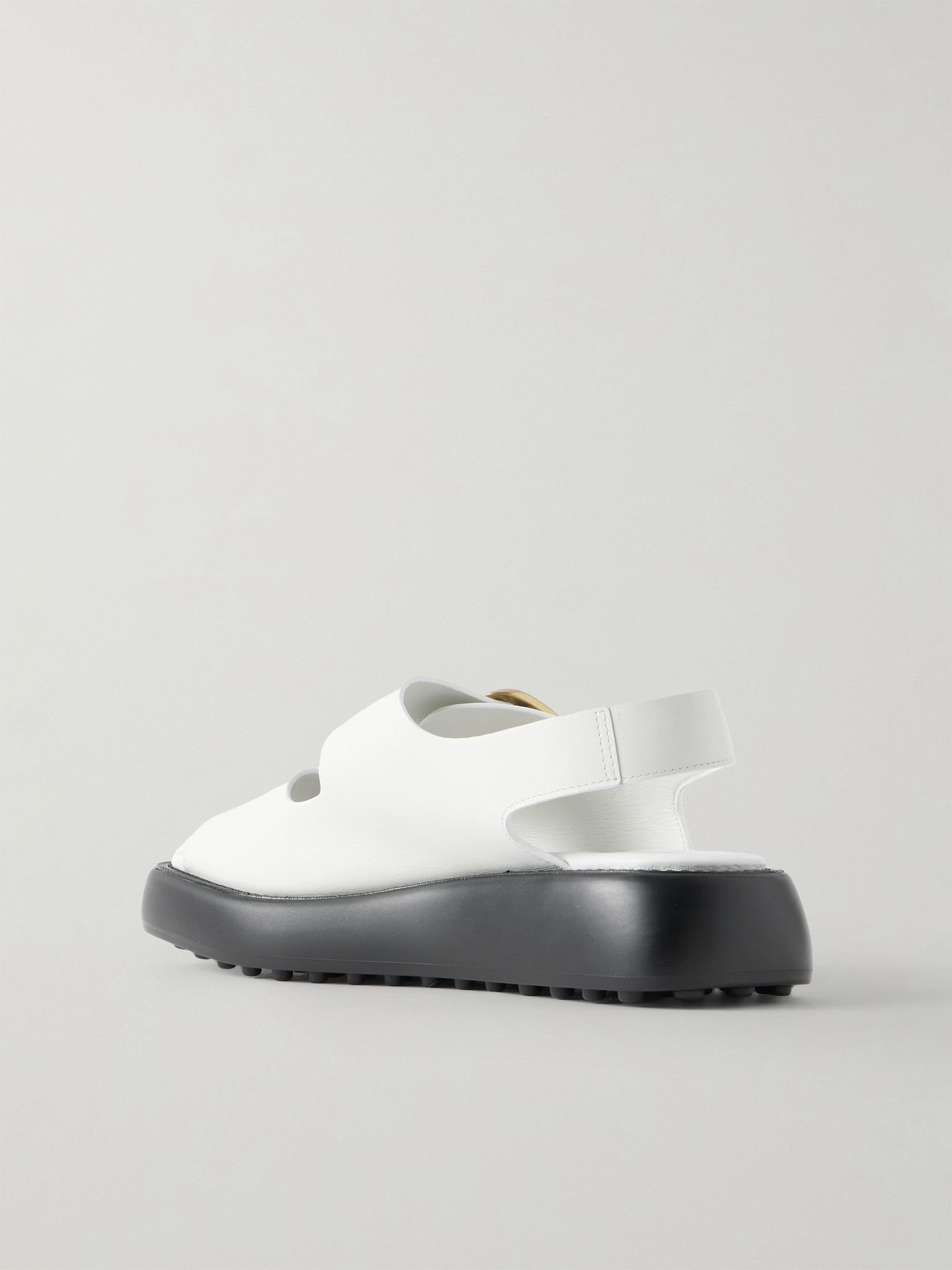 Leather sandals White - 3